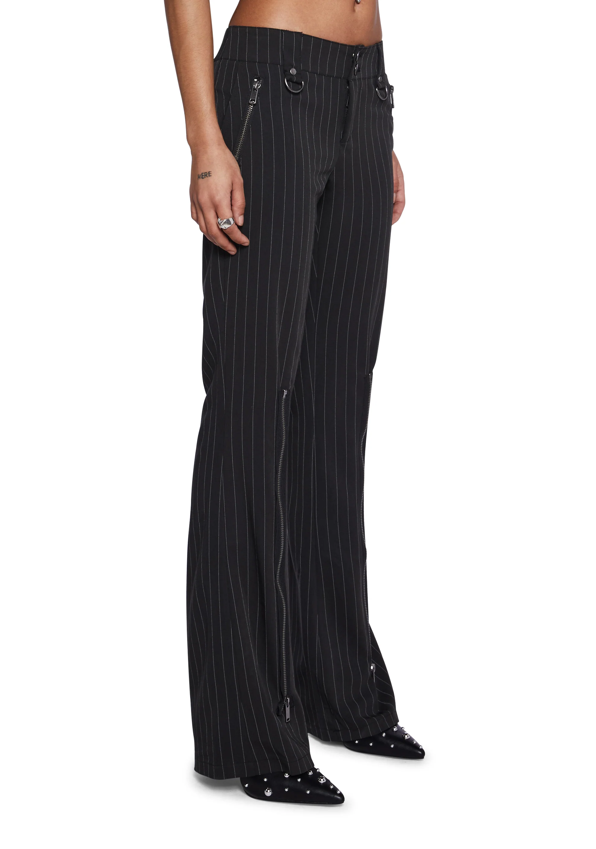 Heather Pinstripe Trousers - Image 3