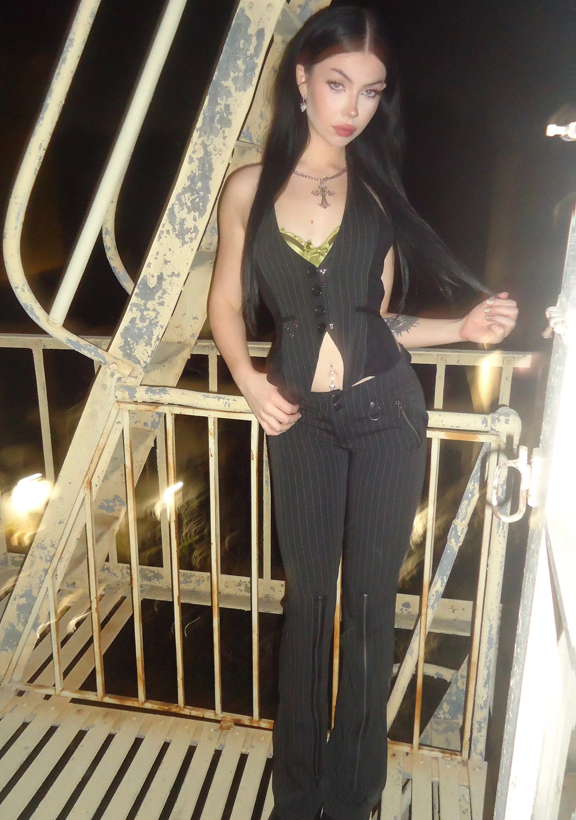 Heather Pinstripe Trousers - Image 6