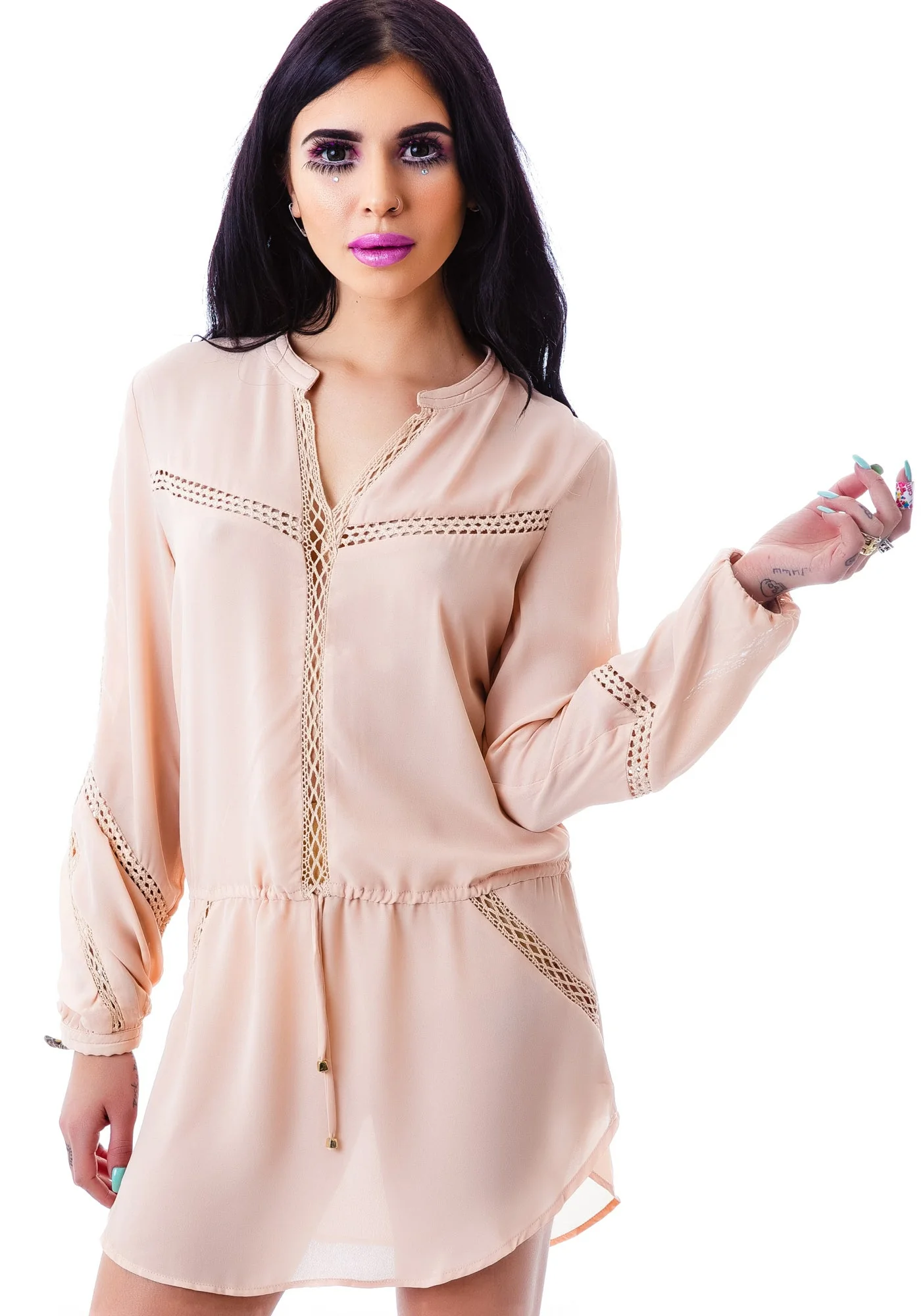 Heather Tunic Top - Black - Image 10