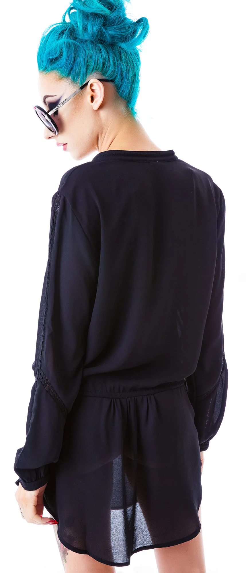 Heather Tunic Top - Black - Image 5