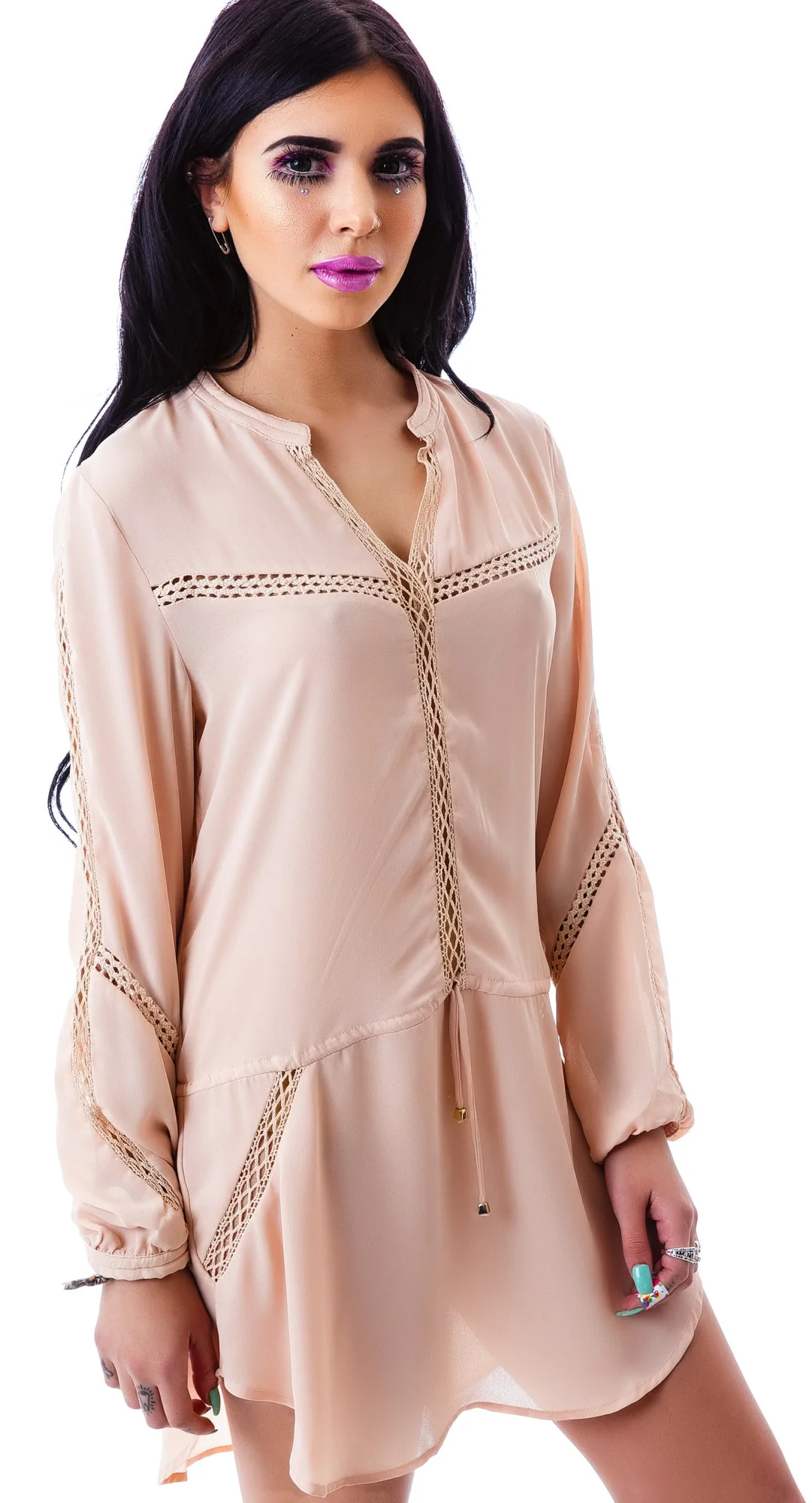 Heather Tunic Top - Black - Image 6