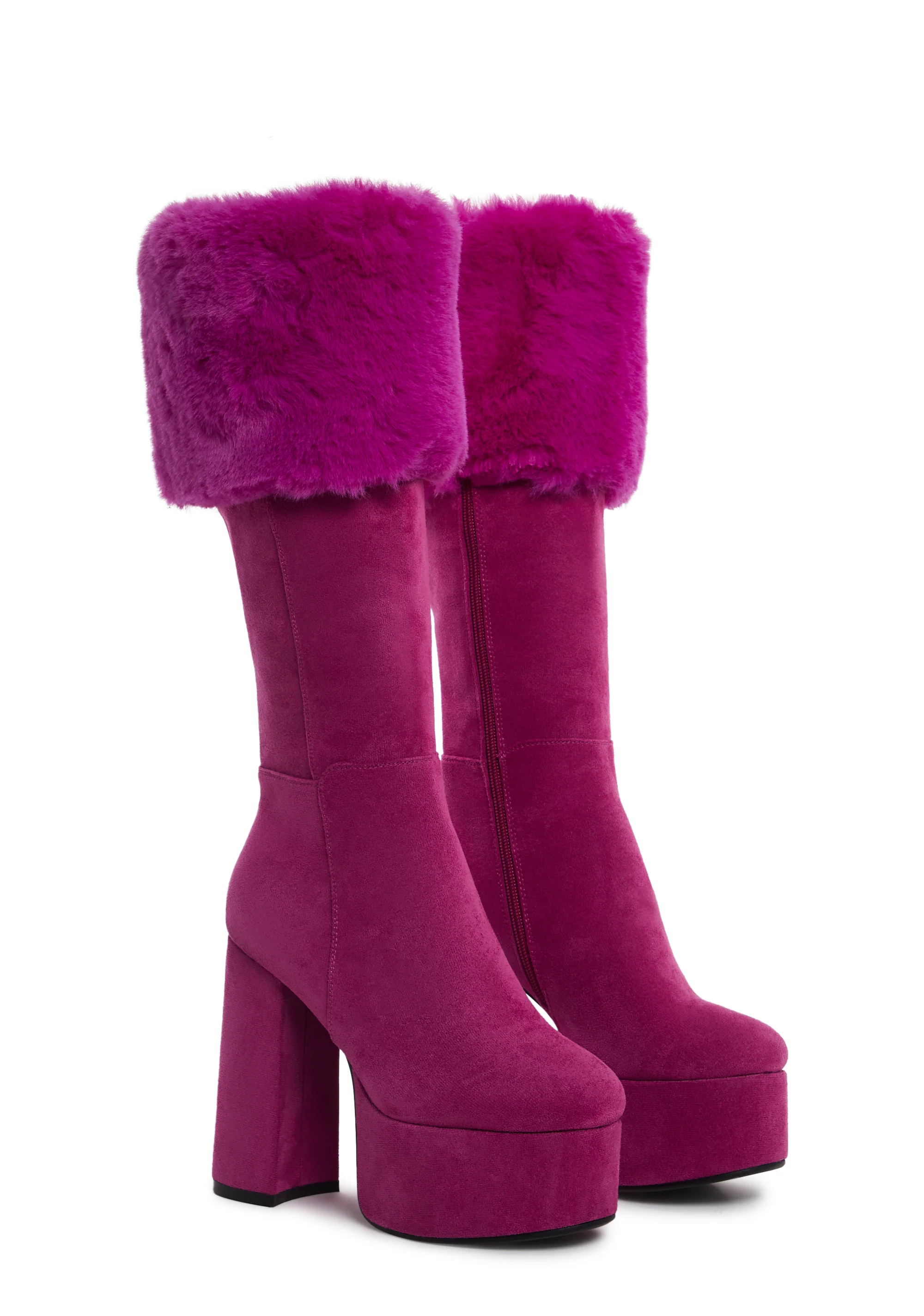 Heaven Knows Platform Boots - Fuchsia - Image 3