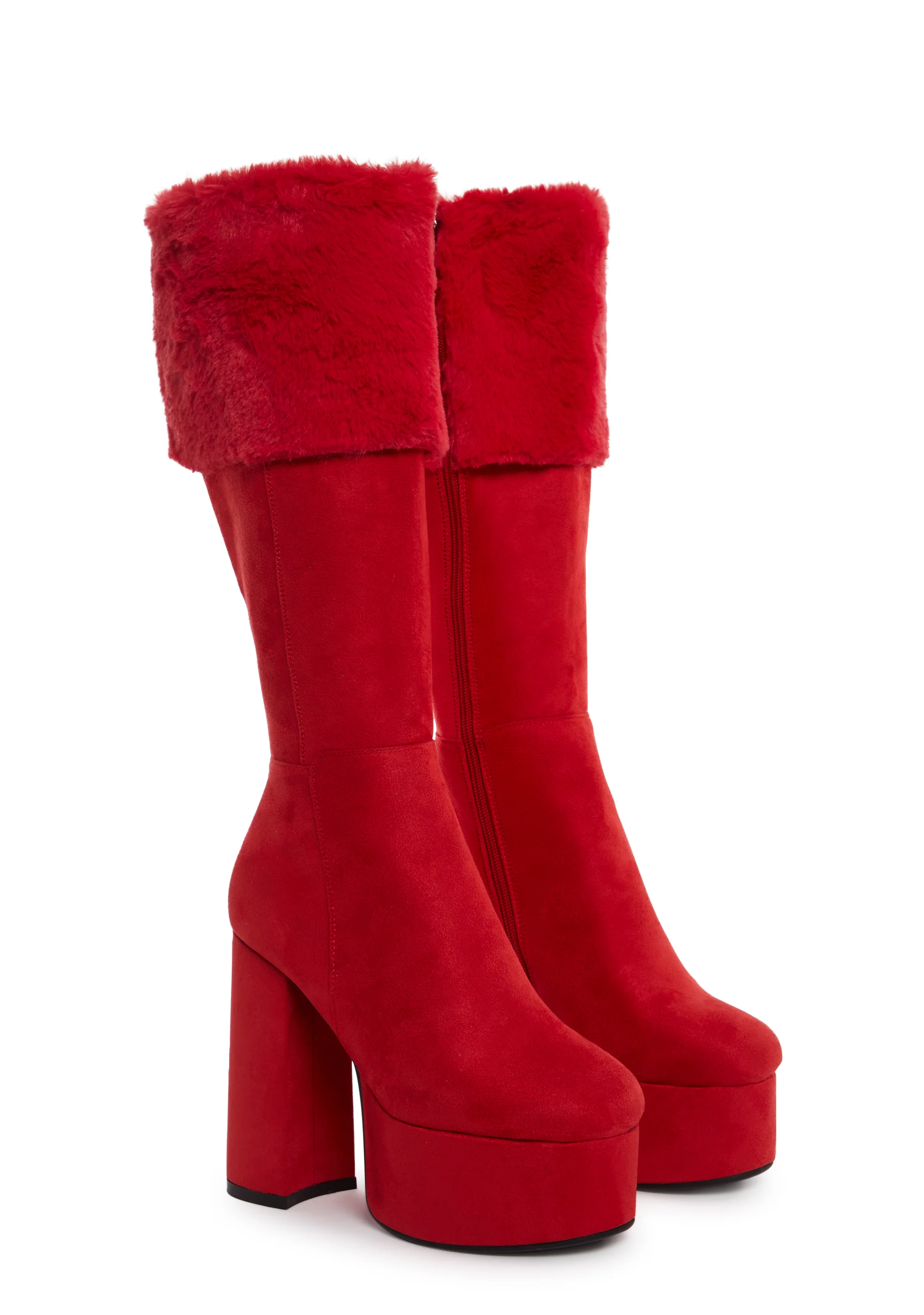 Heaven Knows Platform Boots - Red - Image 3