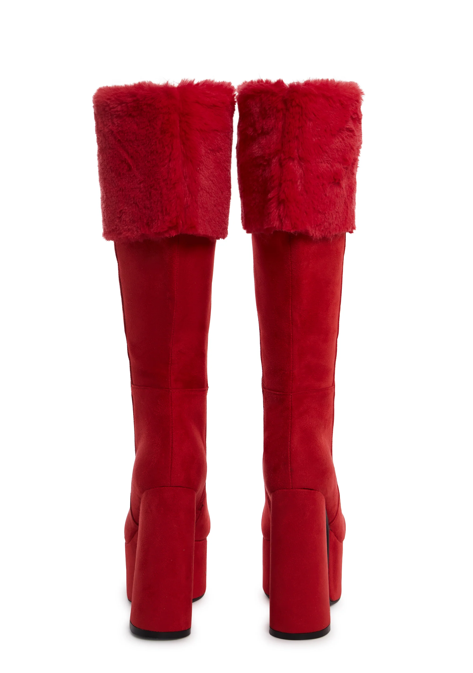 Heaven Knows Platform Boots - Red - Image 4
