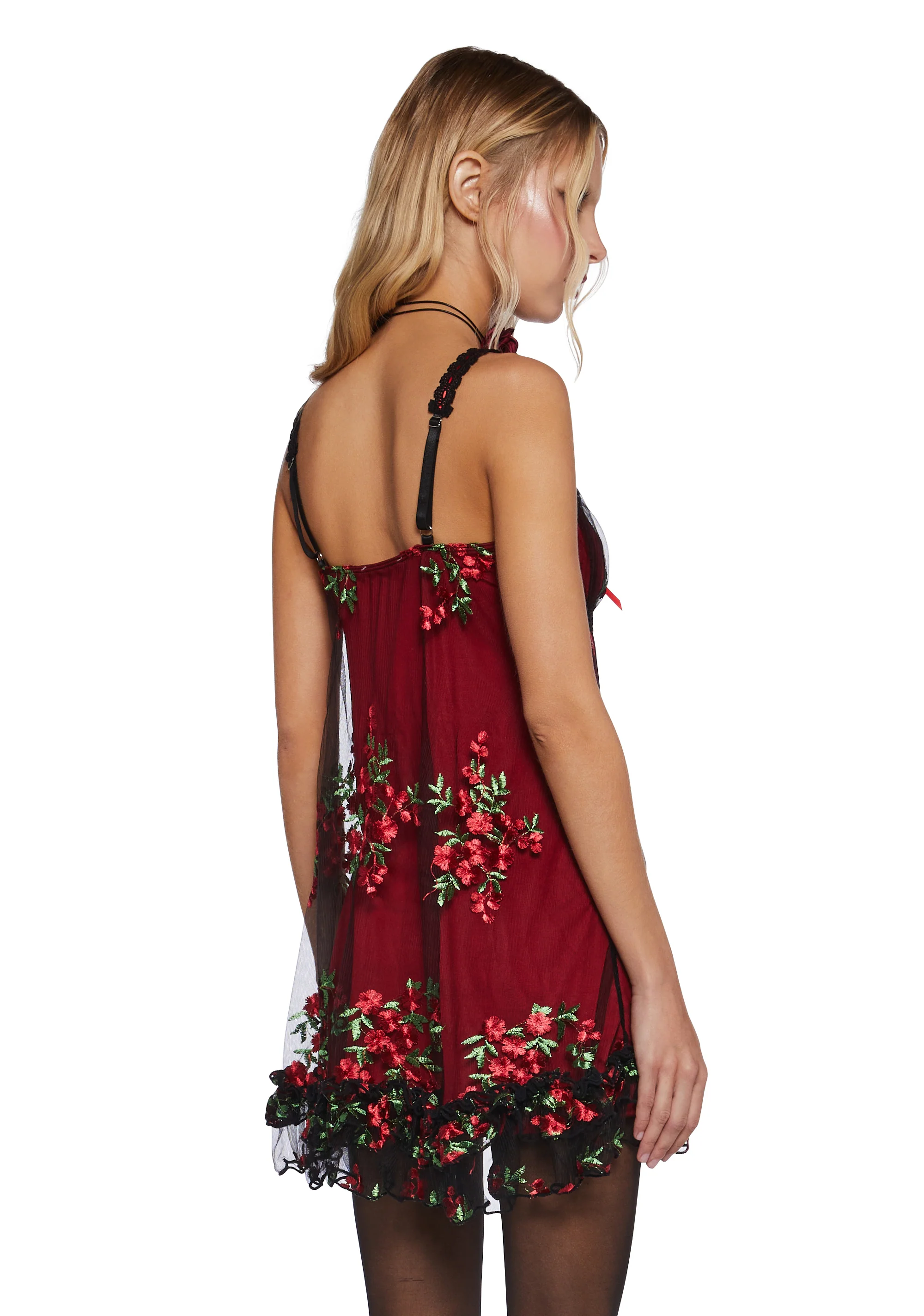 Heaven Struck Babydoll Dress - Red - Image 4
