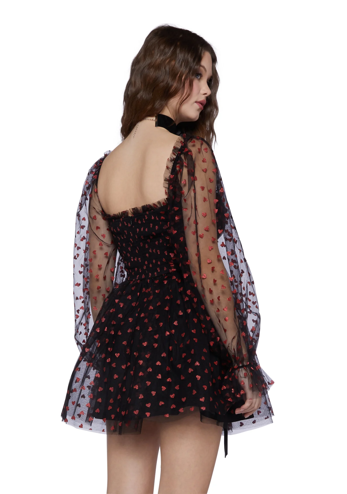 Heavenly Affair Babydoll Dress - Black - Image 6