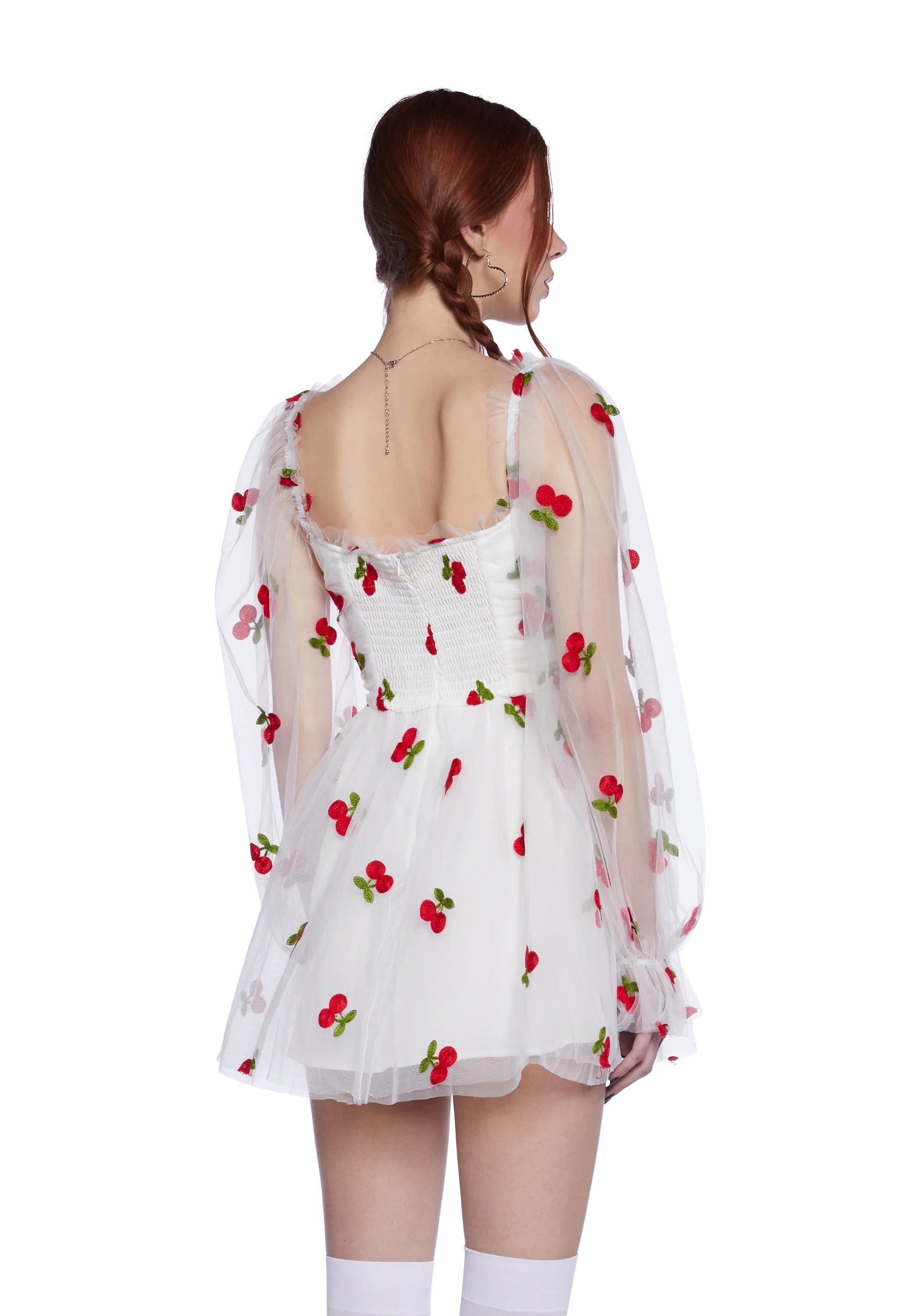 Heavenly Affair Babydoll Dress - Cherry - Image 4