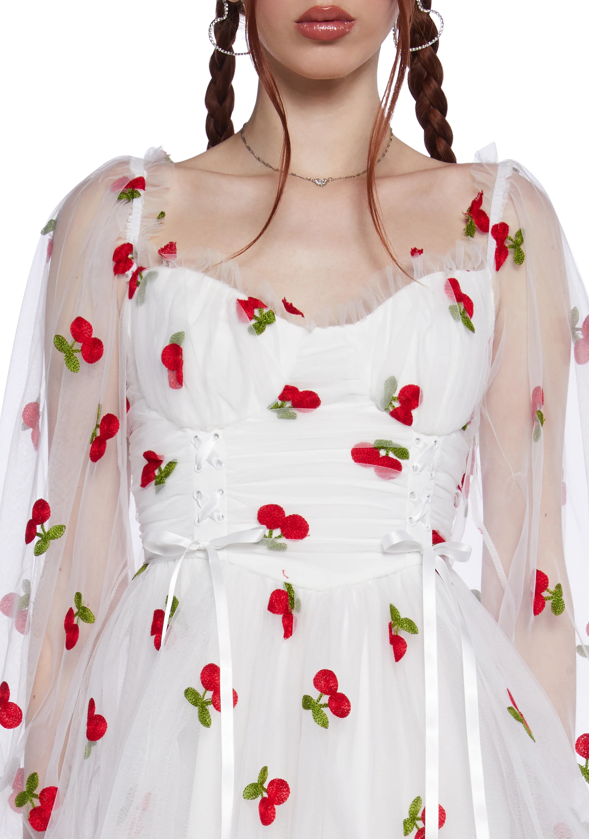 Heavenly Affair Babydoll Dress - Cherry - Image 5