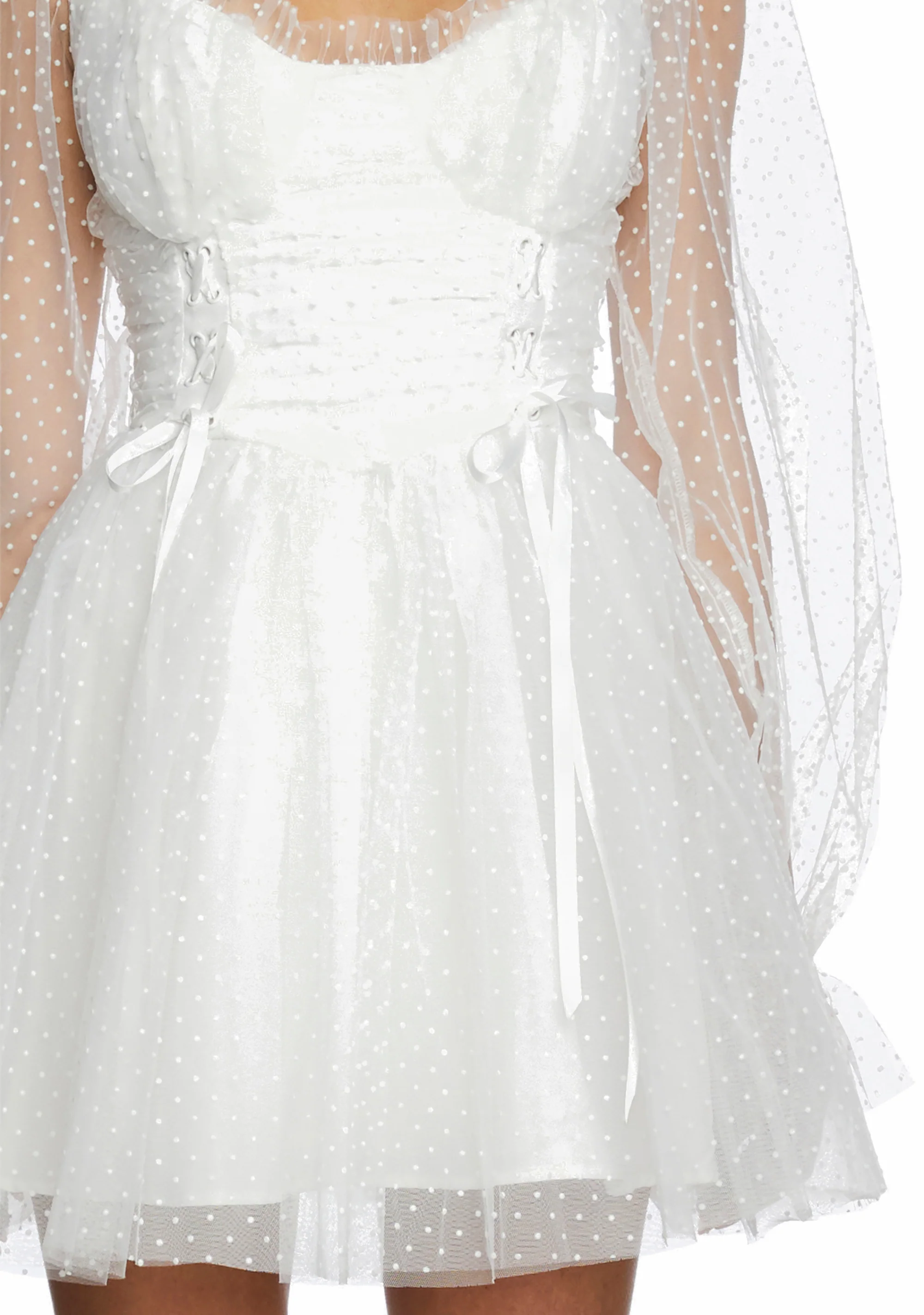 Heavenly Affair Babydoll Dress - White - Image 4
