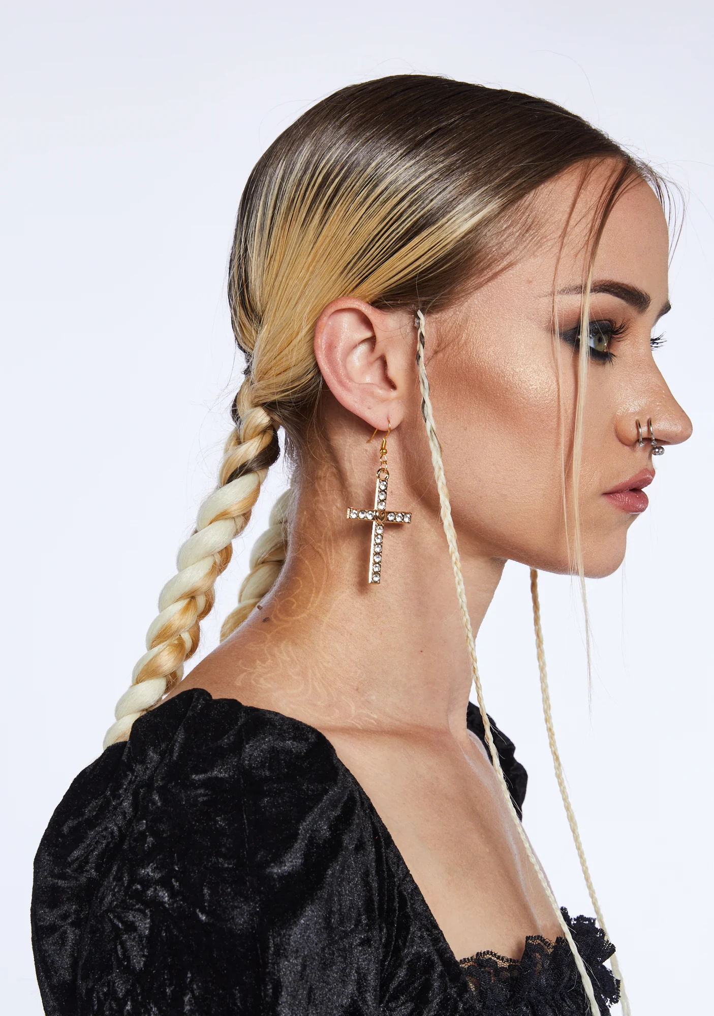 Heavenly Haven Cross Earrings - Image 4
