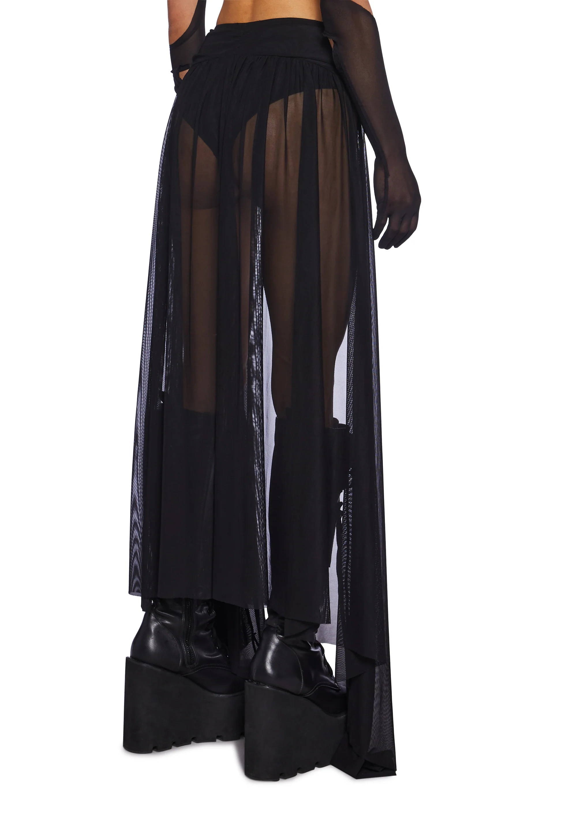 Heaven's Cataract Mesh Train Shorts - Black - Image 4