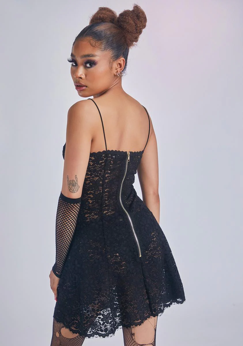 Heaven's Palace Lace Slip Dress - Image 4