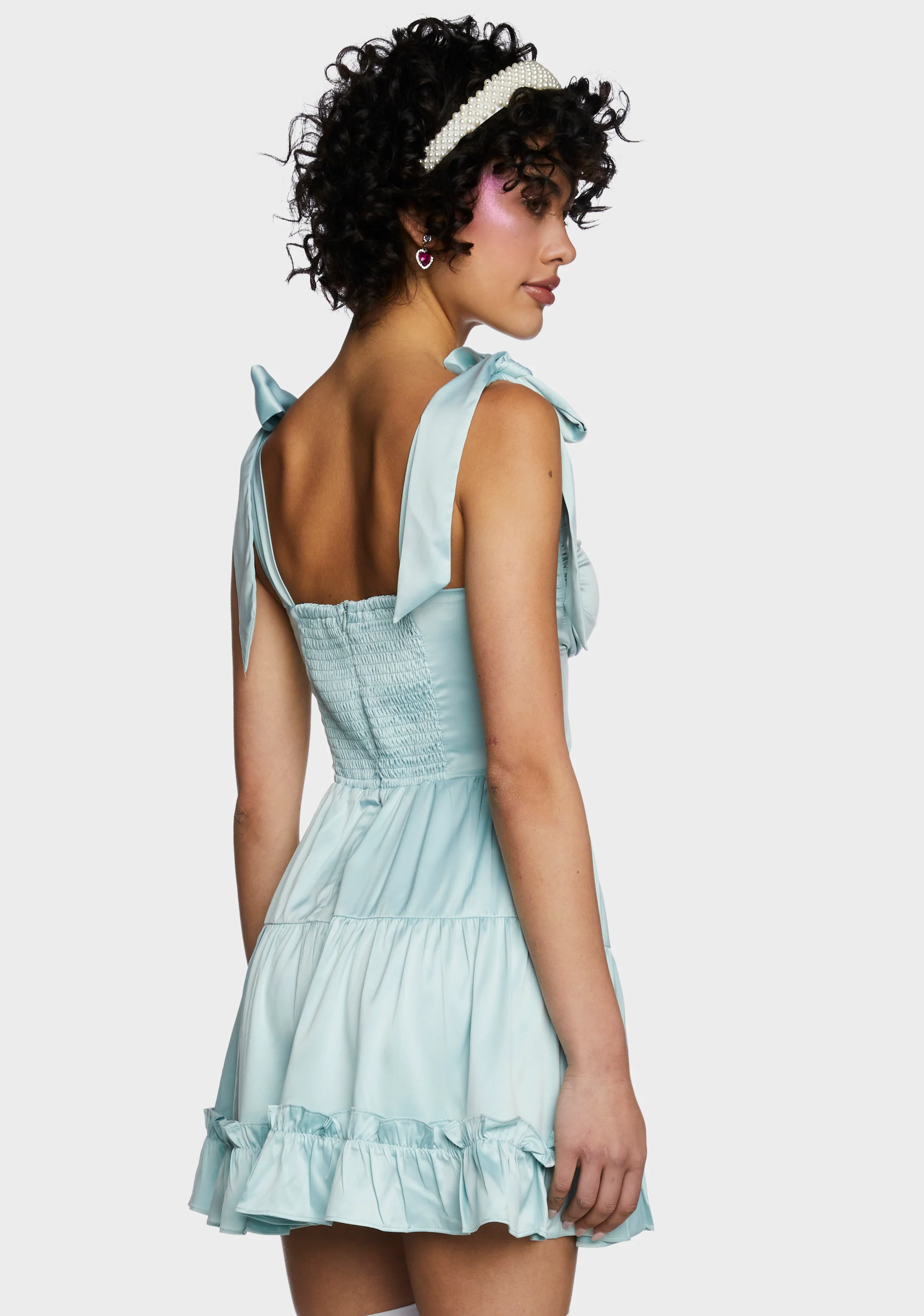 Holding Court Mini Dress - Light Green - Image 3