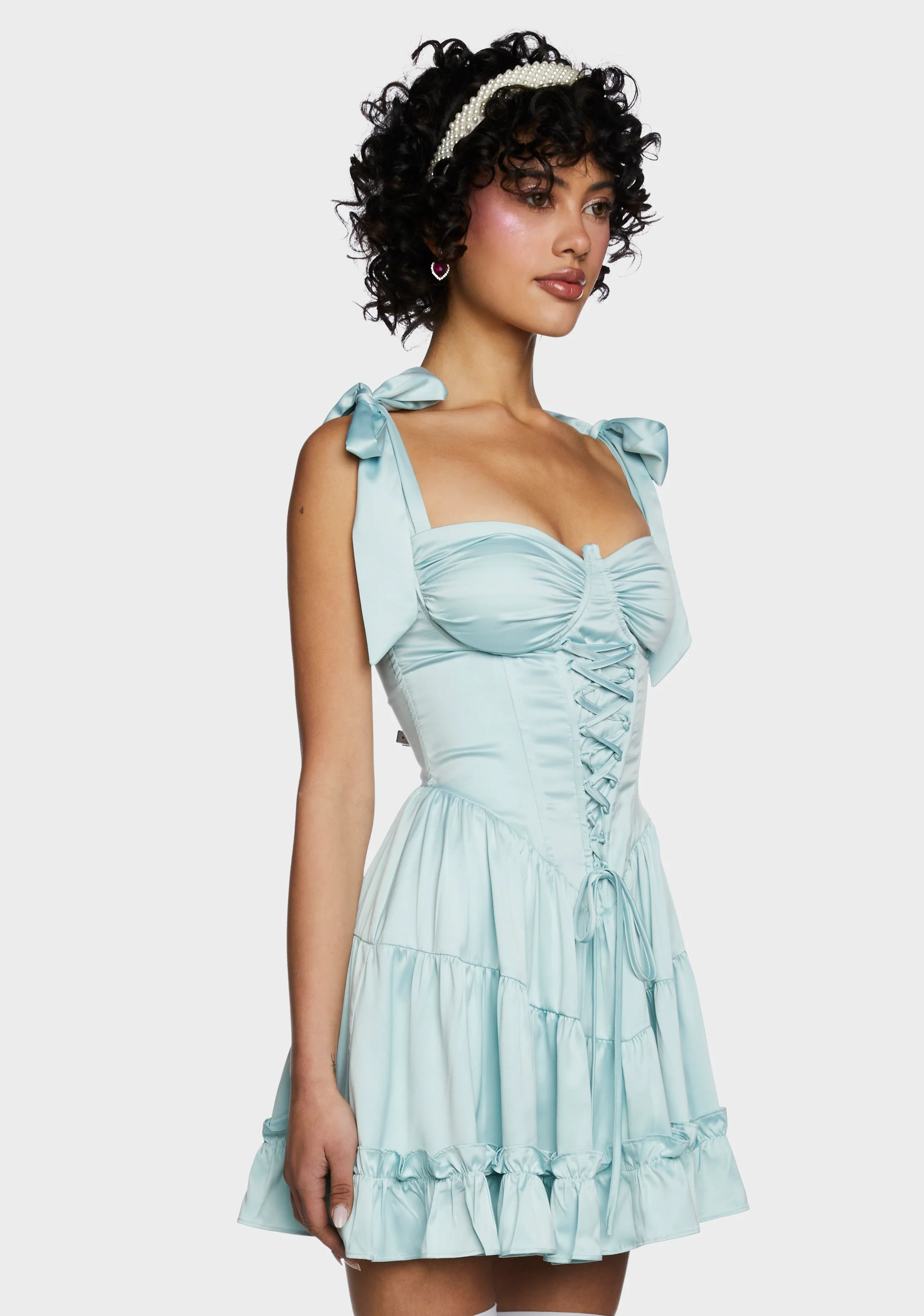 Holding Court Mini Dress - Light Green - Image 4