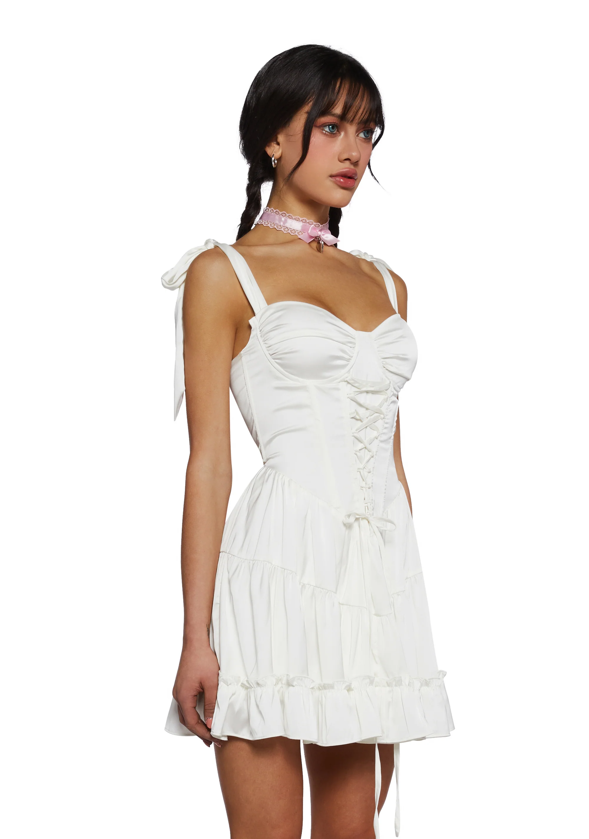Holding Court Mini Dress - Off White - Image 3