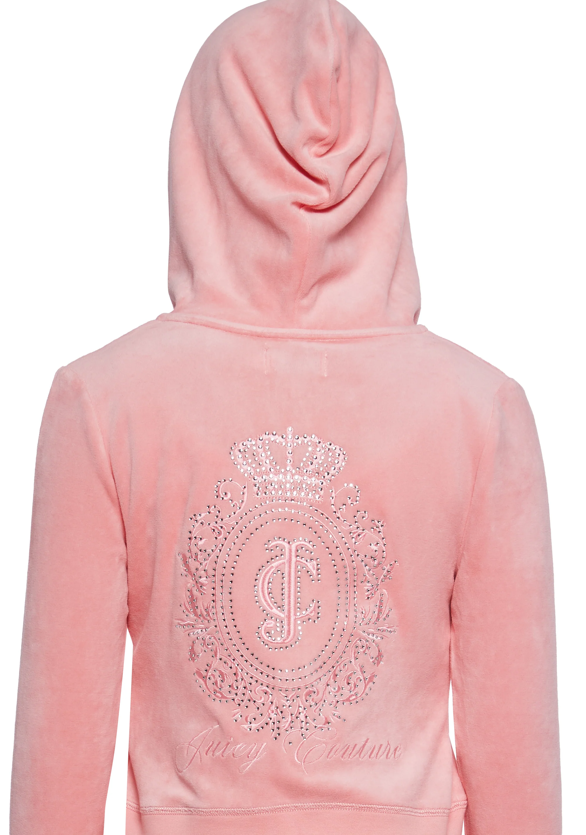 Crown Heritage Cotton Velour Hoodie - Pink - Image 5