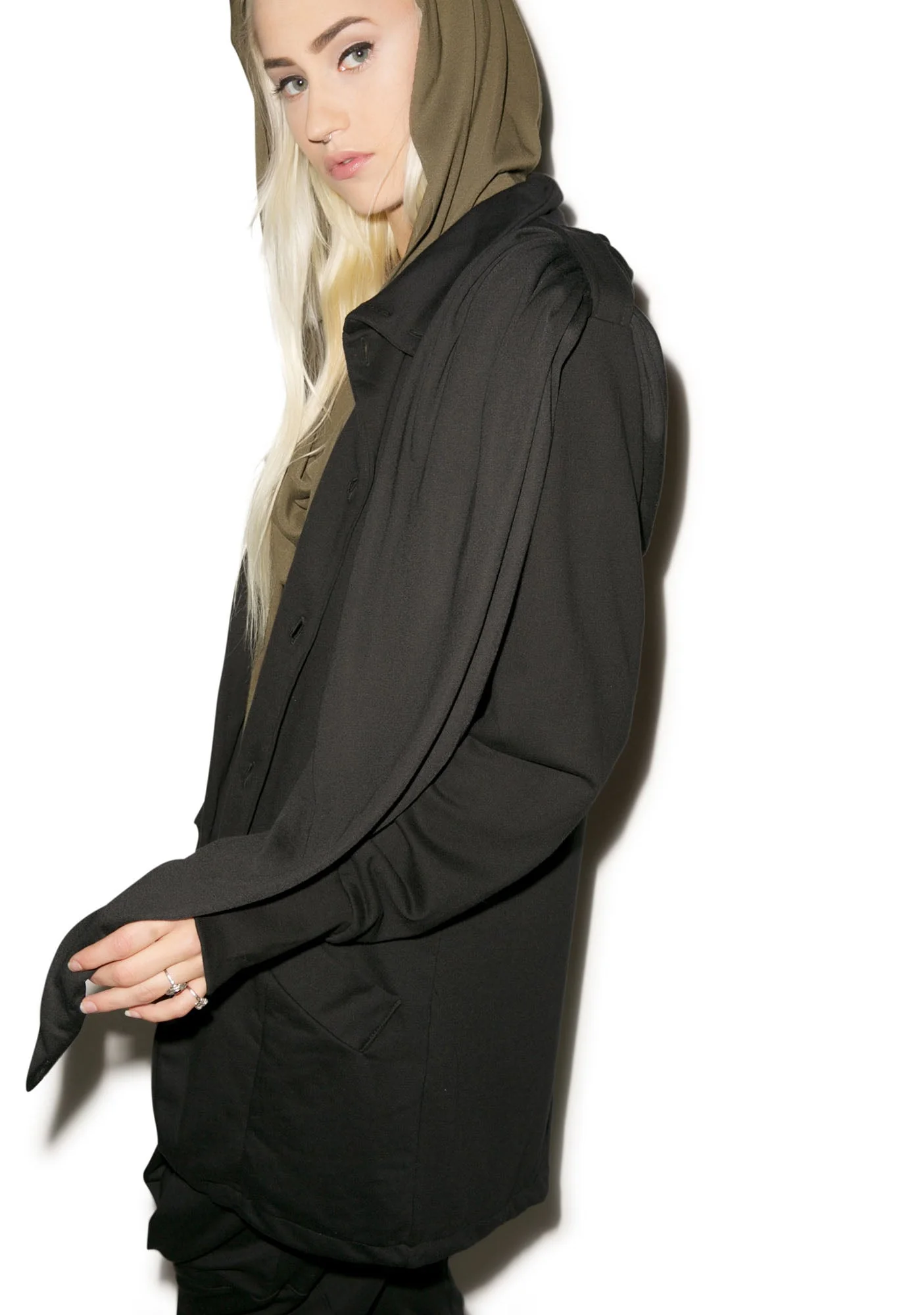Hero Button Down Top - Black - Image 7
