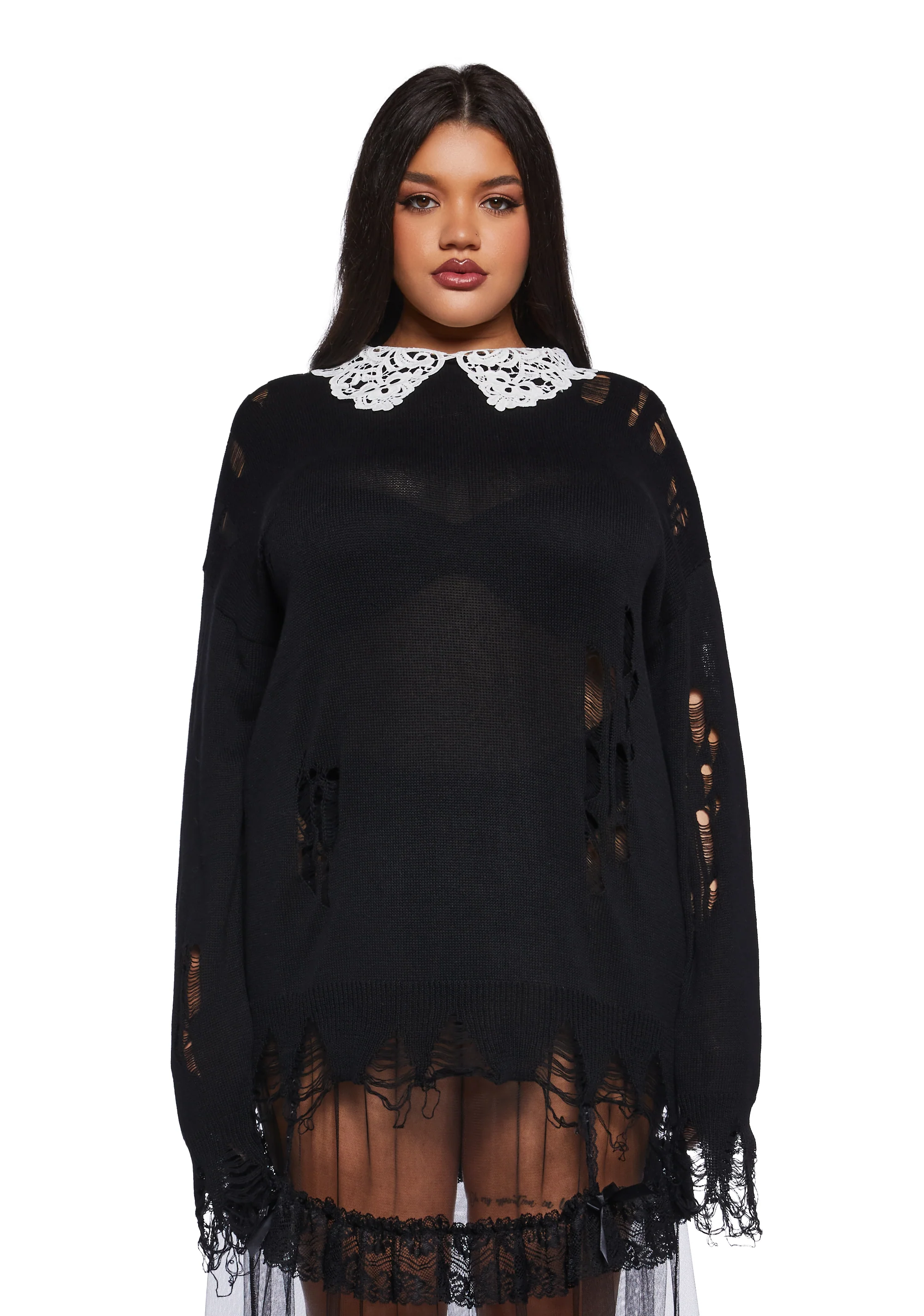 Hexed Vices Distressed Sweater - Image 2