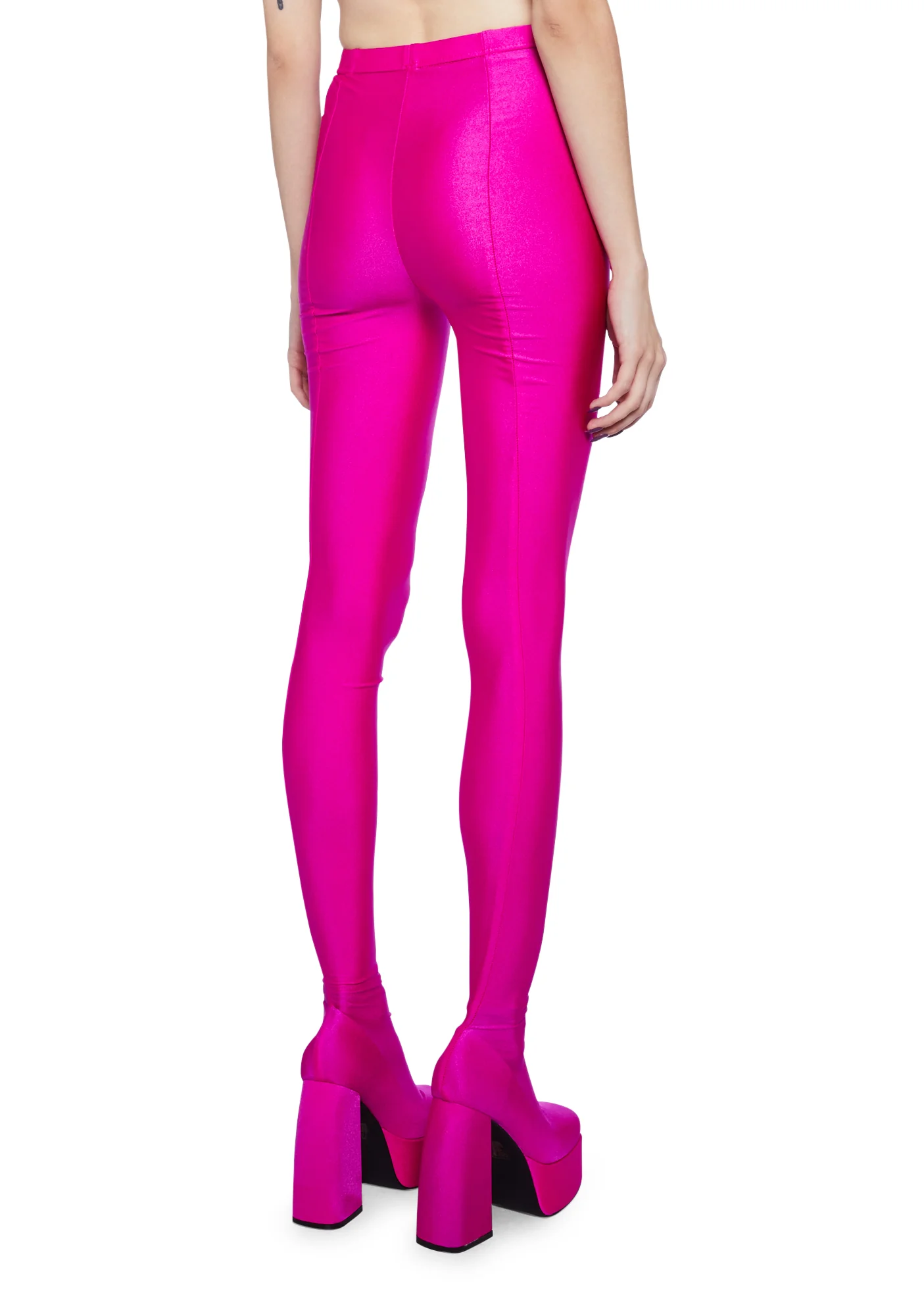 Hey Hey Platform Pant Boots- Pink - Image 4