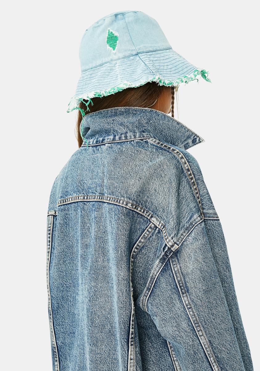 Hidden Identity Denim Bucket Hat - Image 3