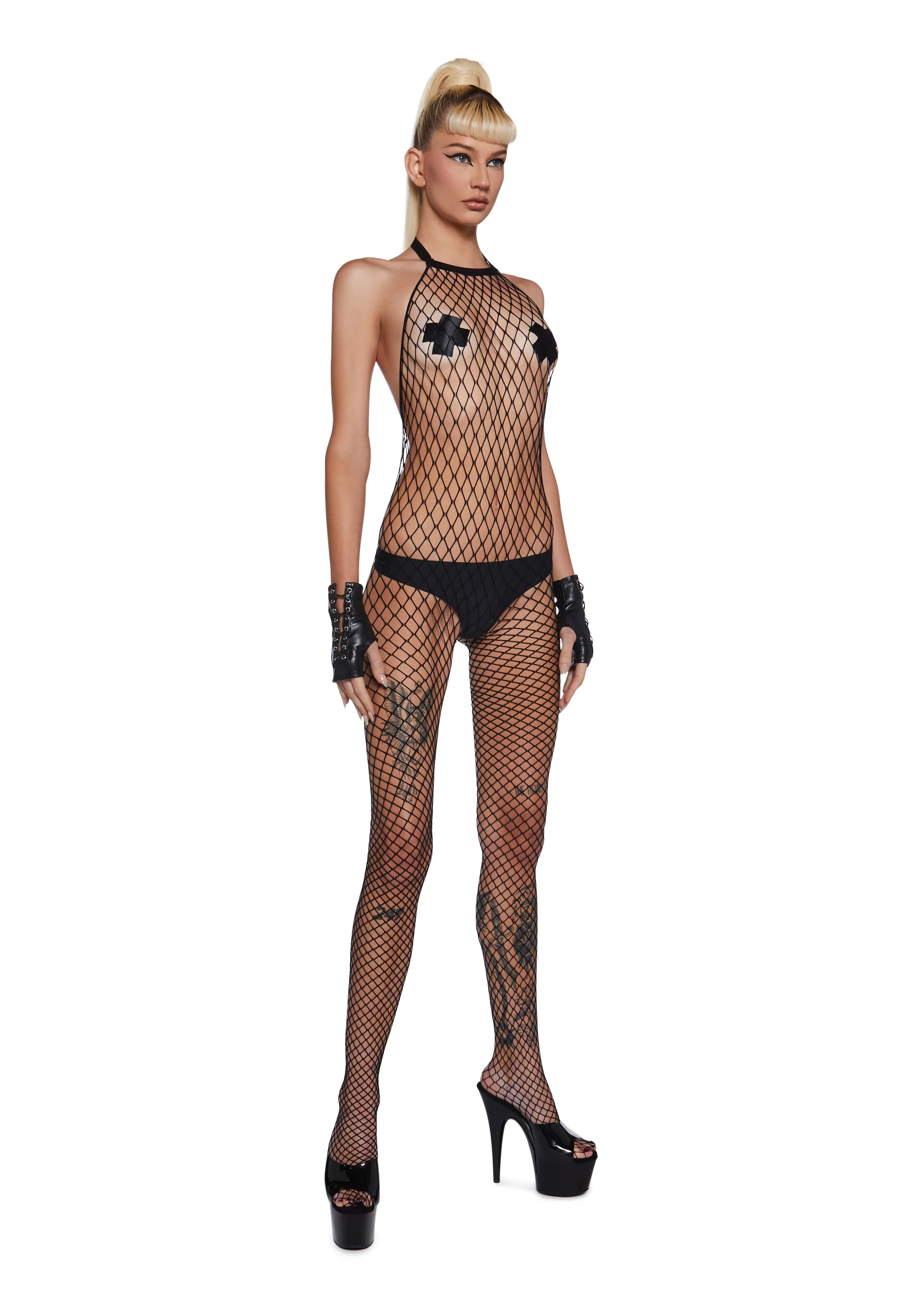 Hidden Secret Body Stocking - Black - Image 5