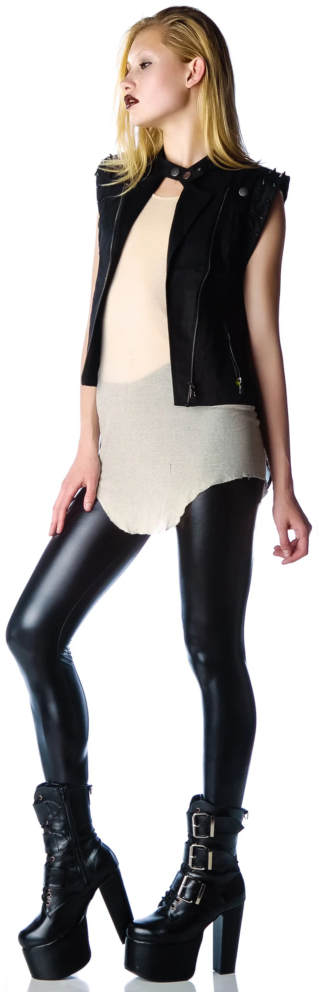 High Low Moto Vest - Image 4