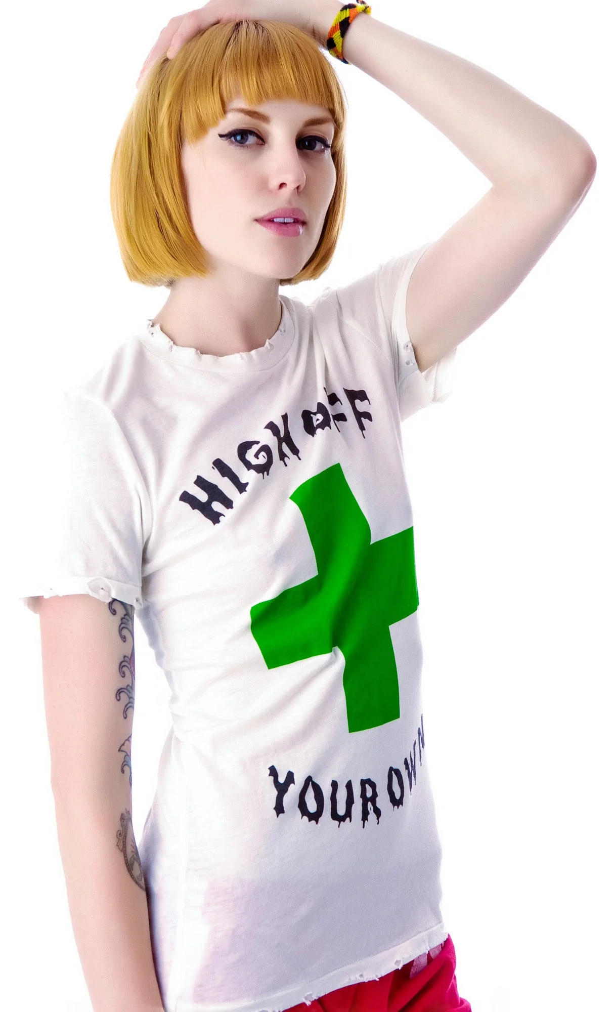 High Off Your Own Tee - White - Image 5
