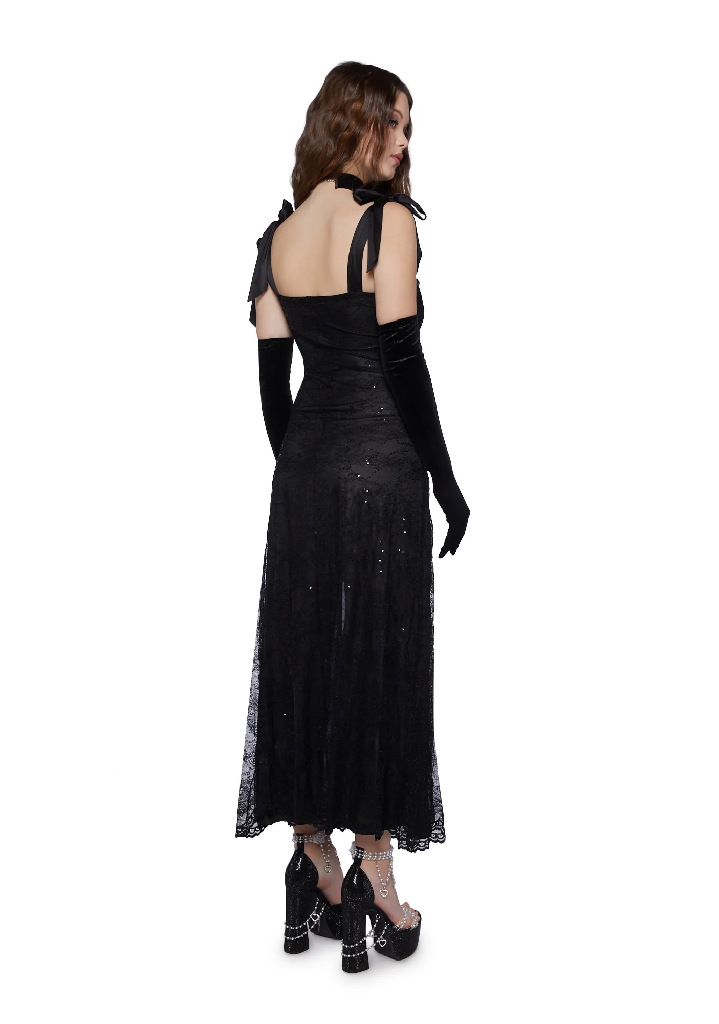 High Rise Allure Maxi Dress - Black - Image 4