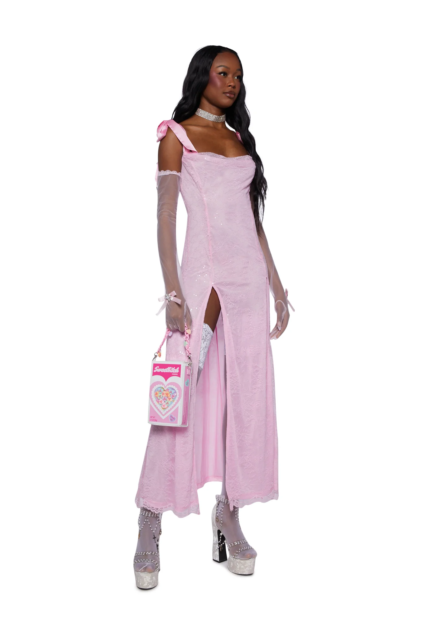 High Rise Allure Maxi Dress - Pink - Image 5