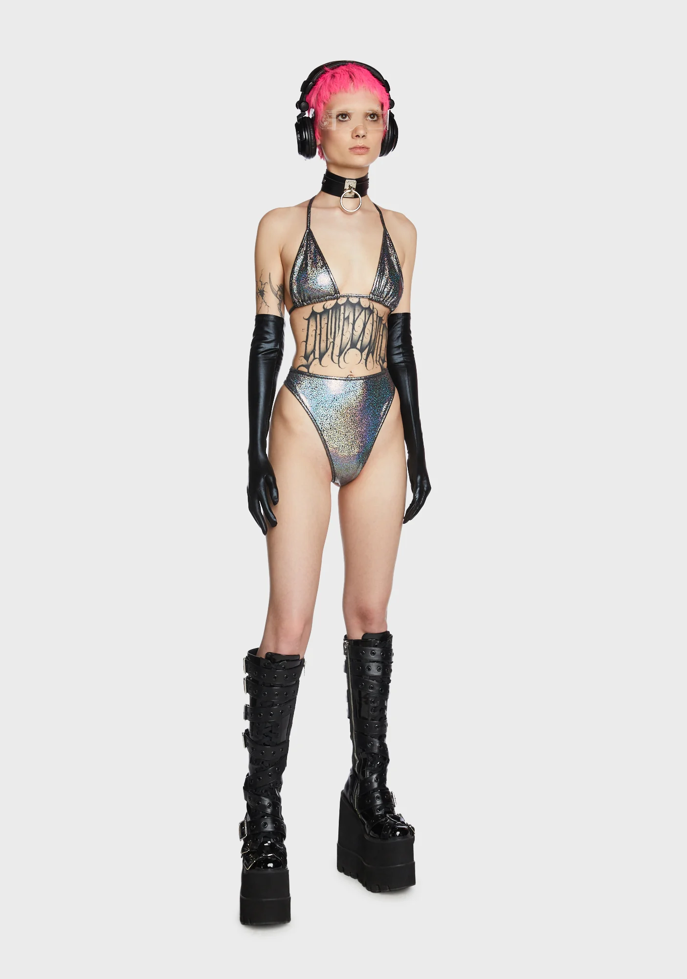 High Waist Thong Bikini Bottom - Image 3