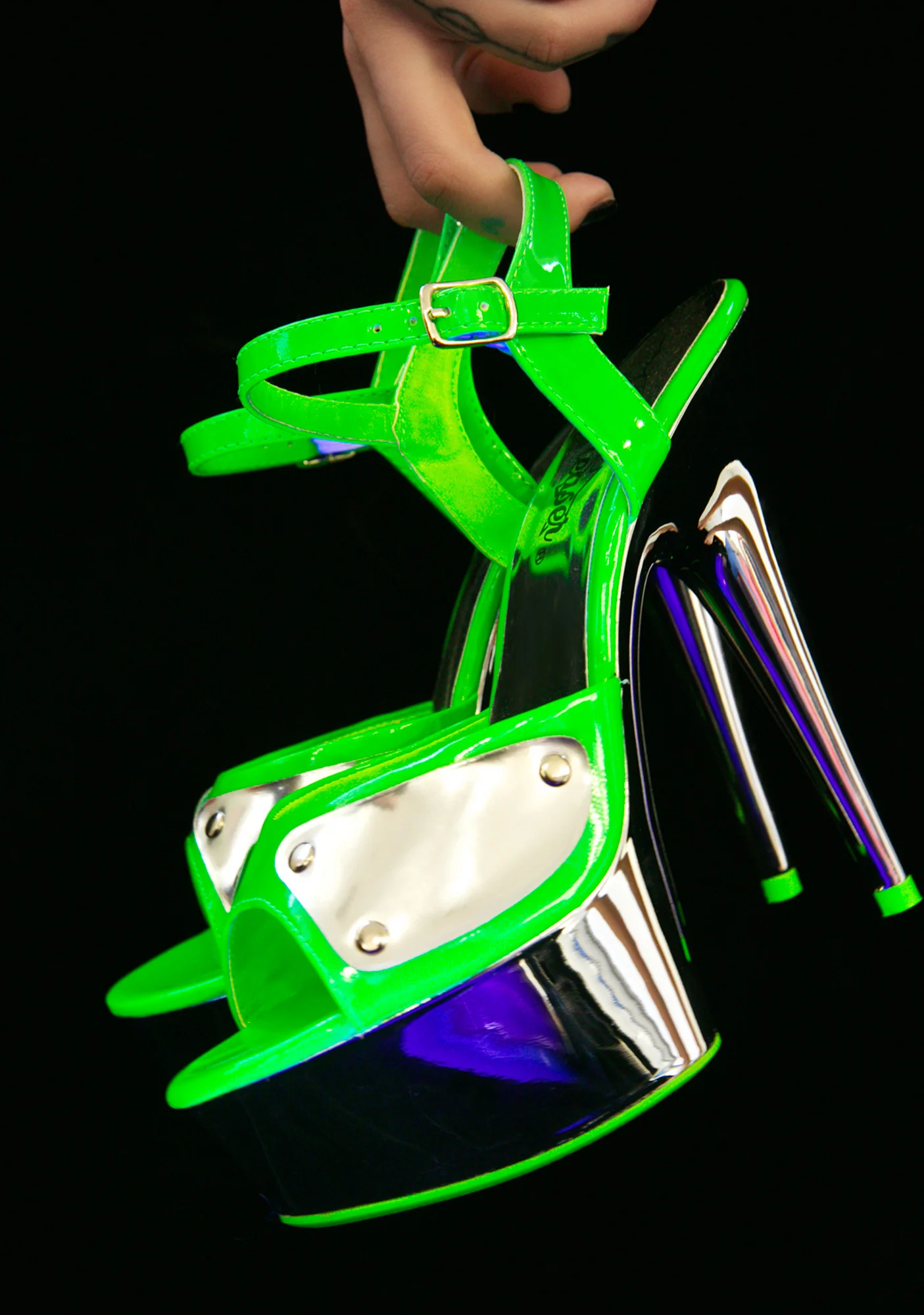 Highlights Glow In The Dark Platform Heels - Image 5