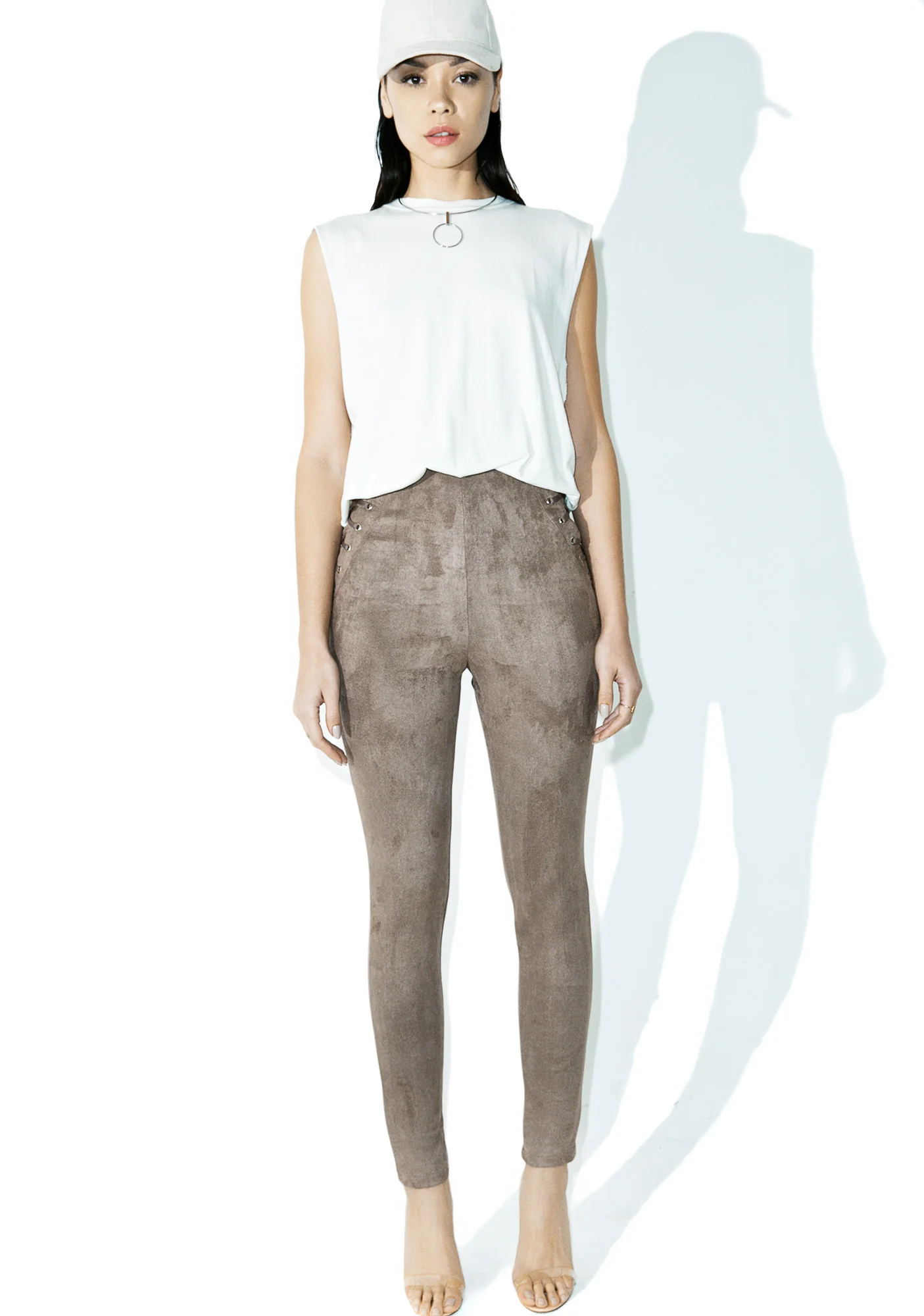 Hip Check Faux Suede Pants - Image 3