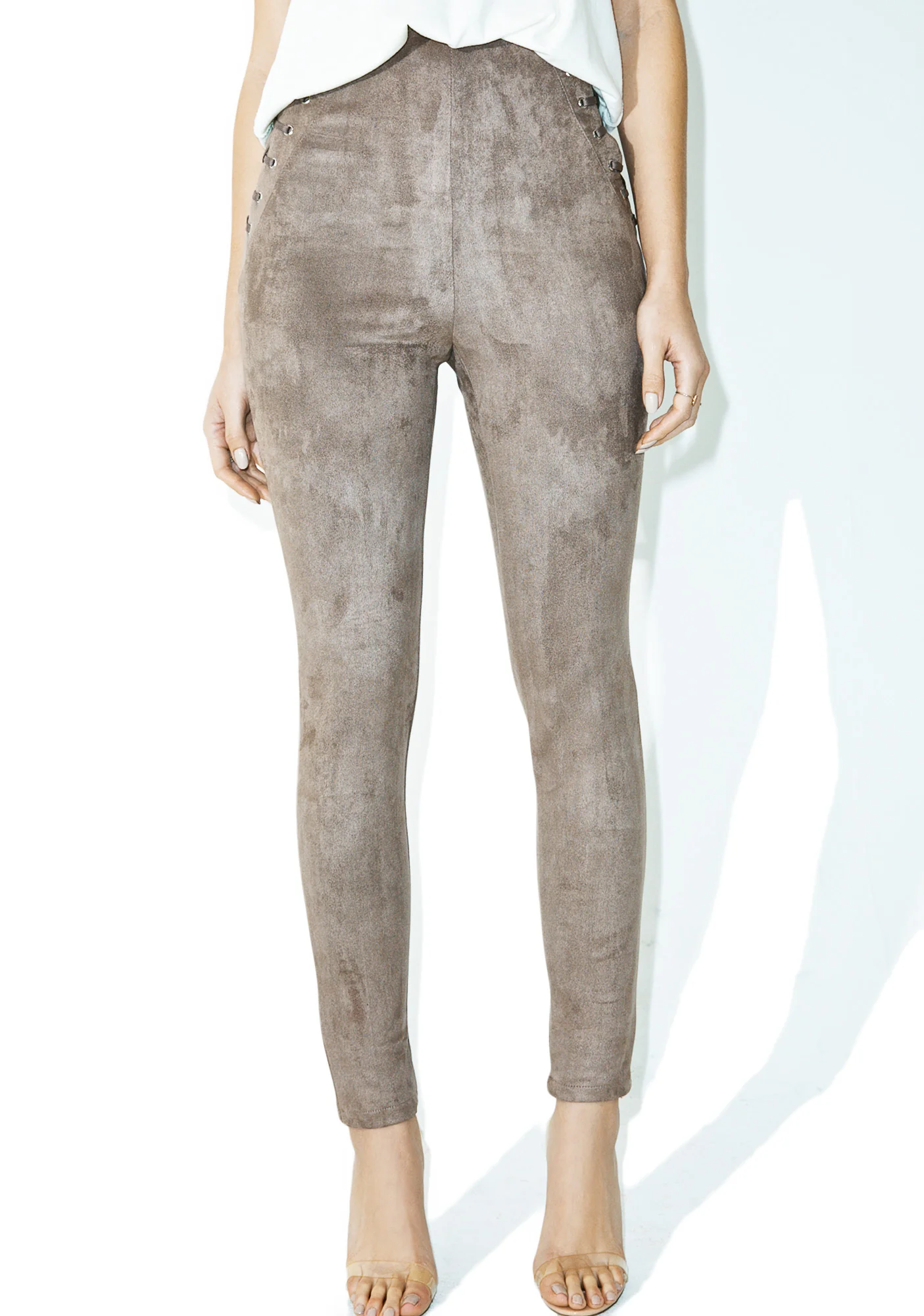 Hip Check Faux Suede Pants - Image 4