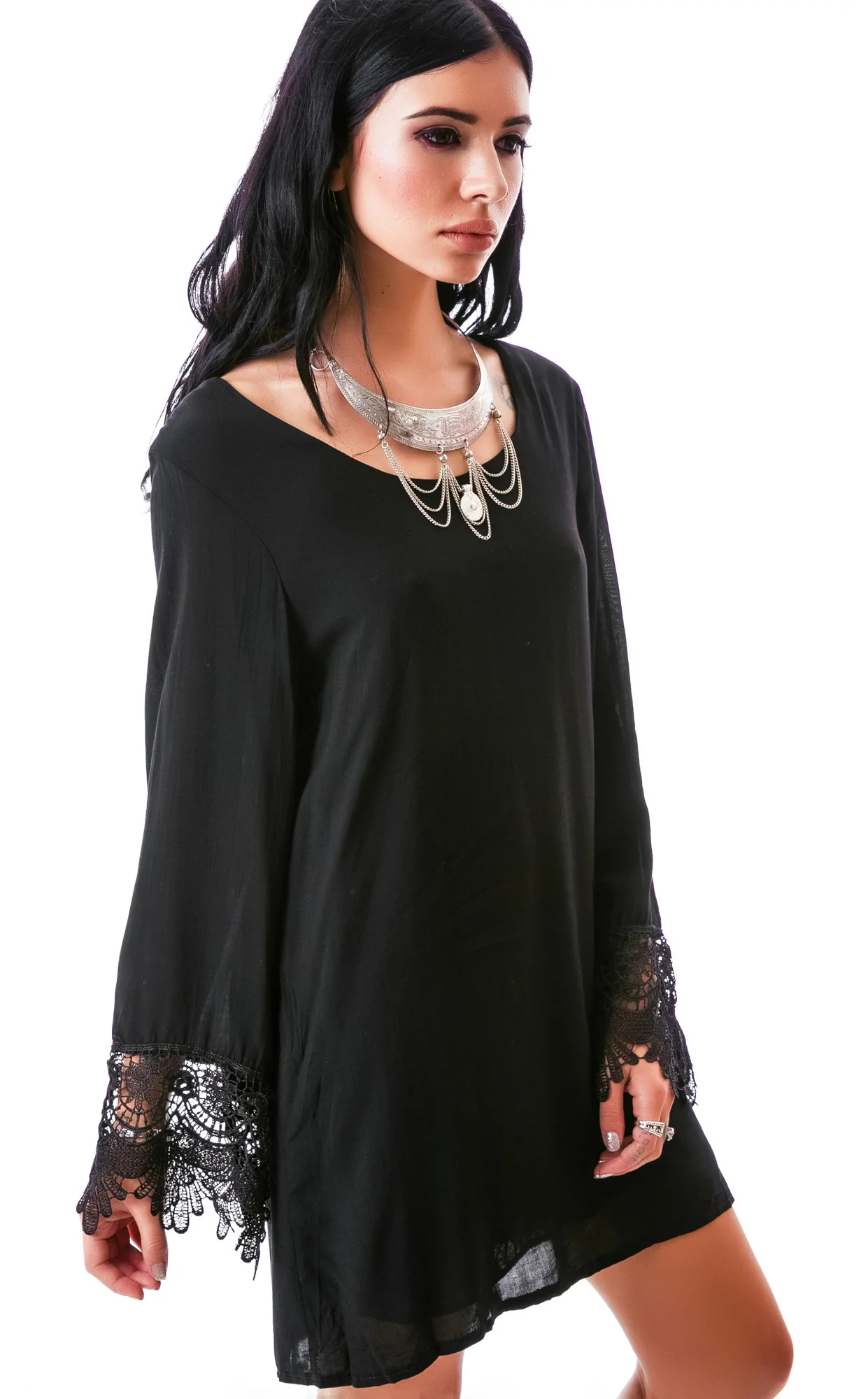 Hippy Bell Sleeve Dress - Image 4