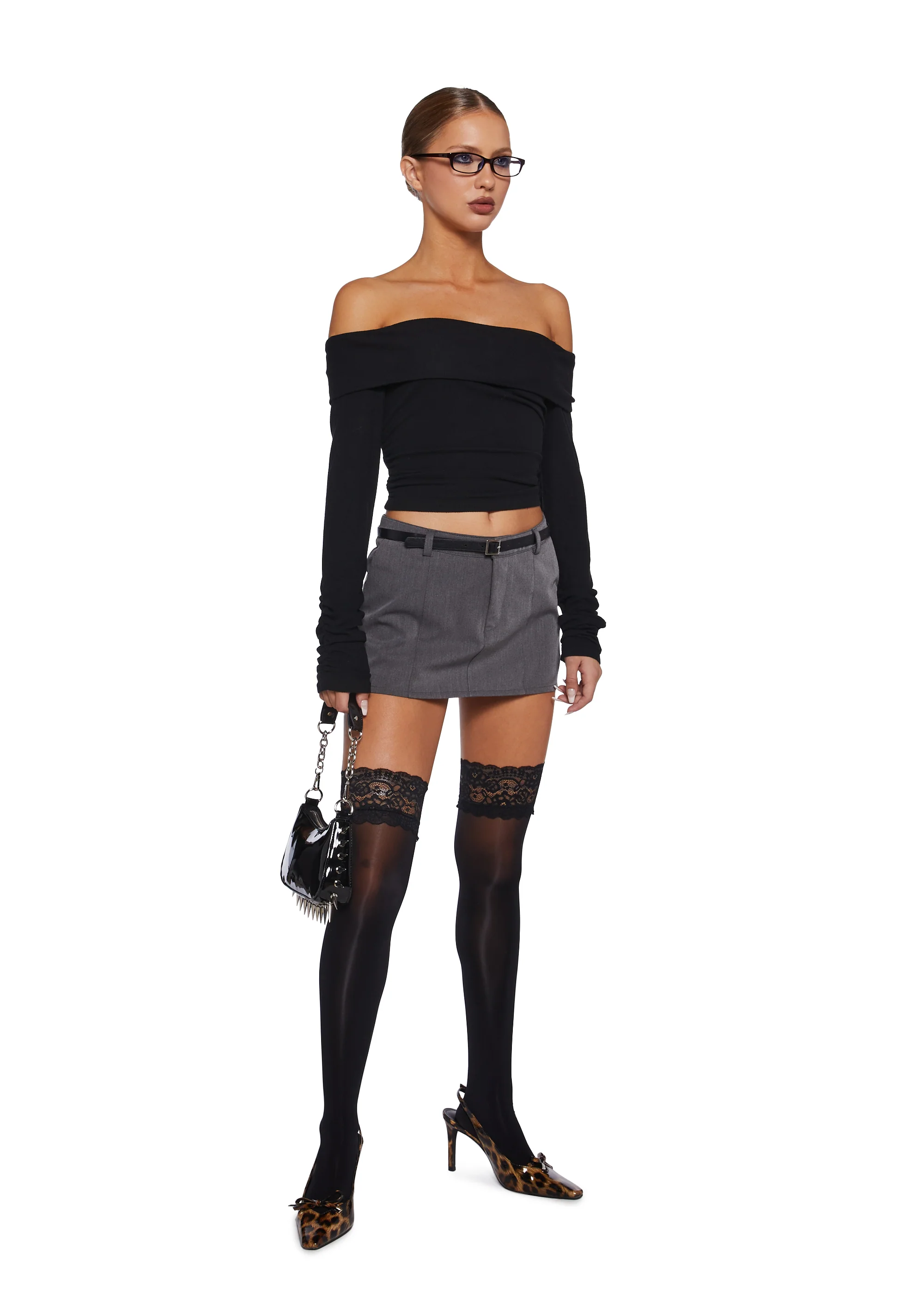 Hold Me Now Off The Shoulder Top - Black - Image 2