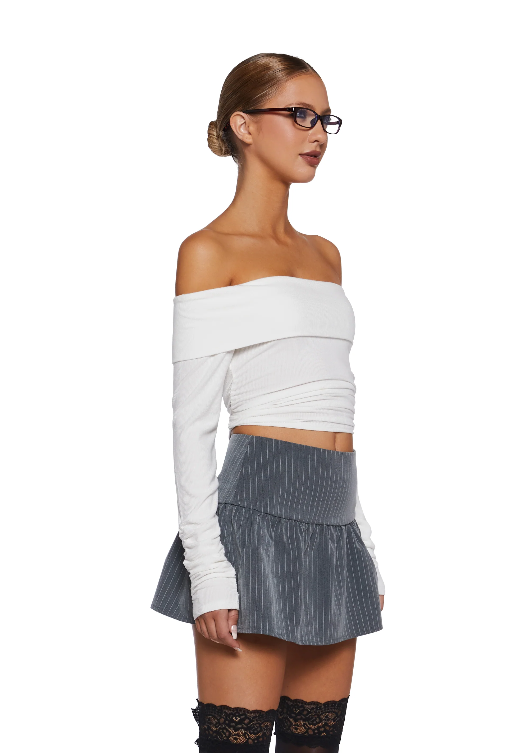 Hold Me Now Off The Shoulder Top - White - Image 3