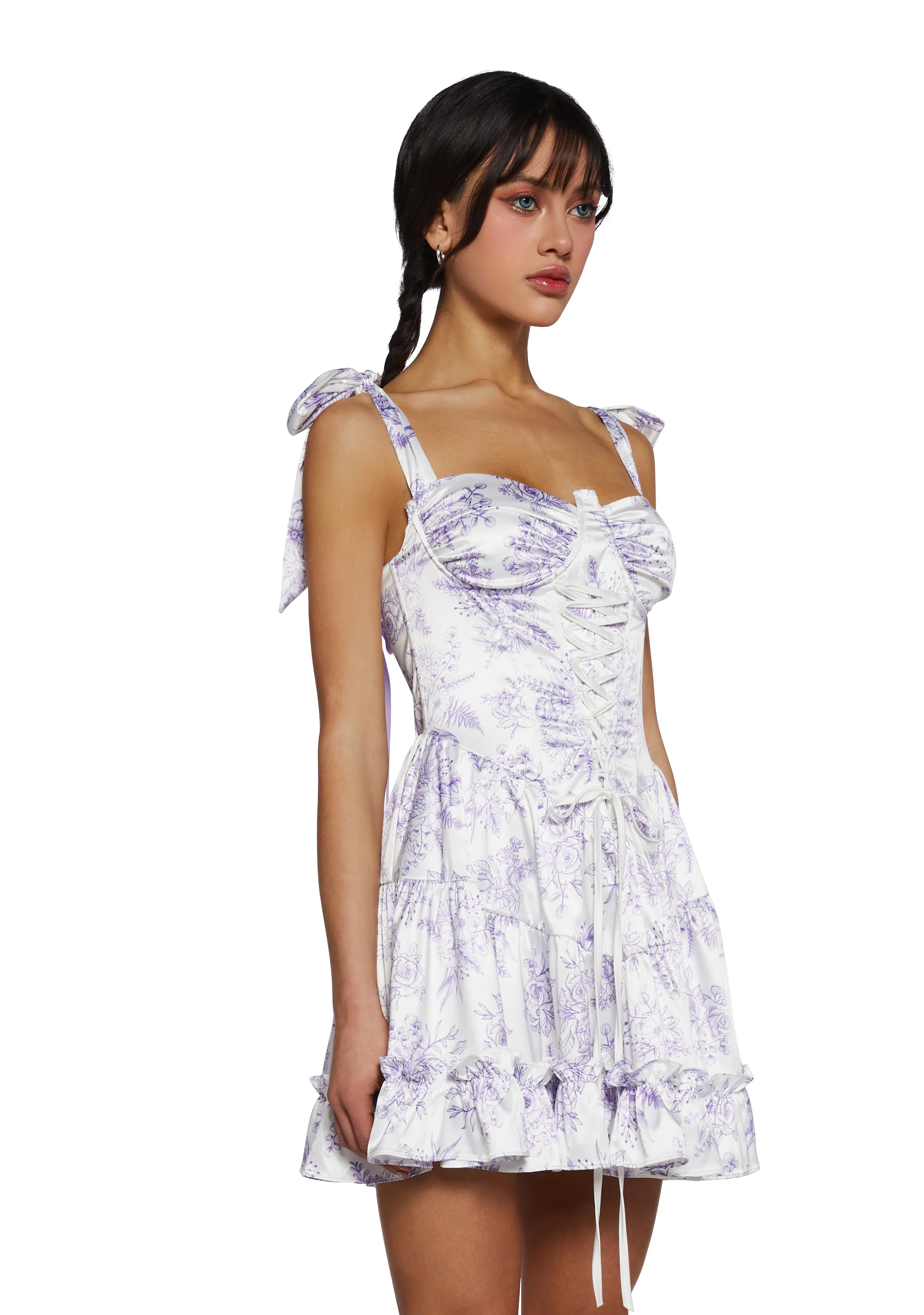 Holding Court Mini Dress - Lavender - Image 3