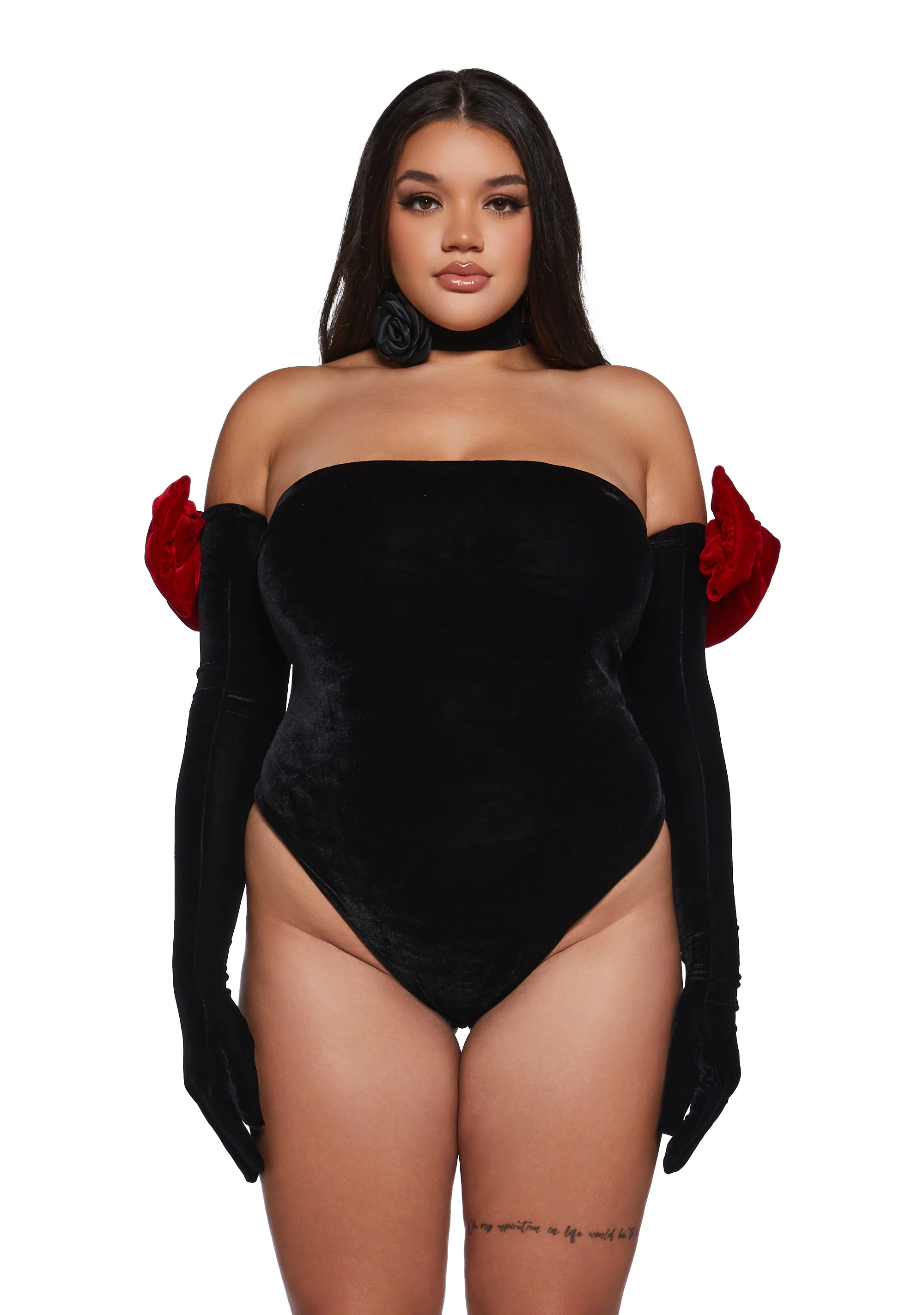Holiday Heart Bodysuit And Gloves Set - Image 2