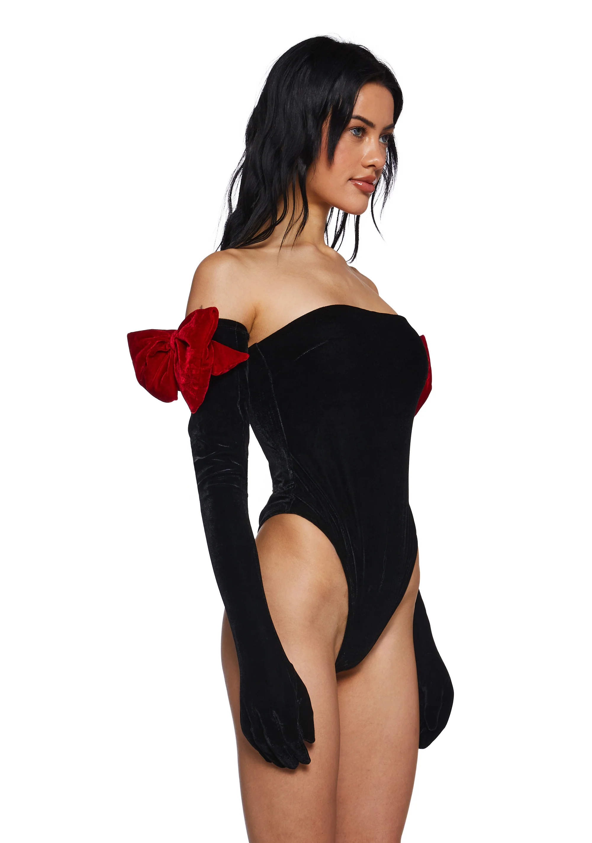 Holiday Heart Bodysuit And Gloves Set - Image 3