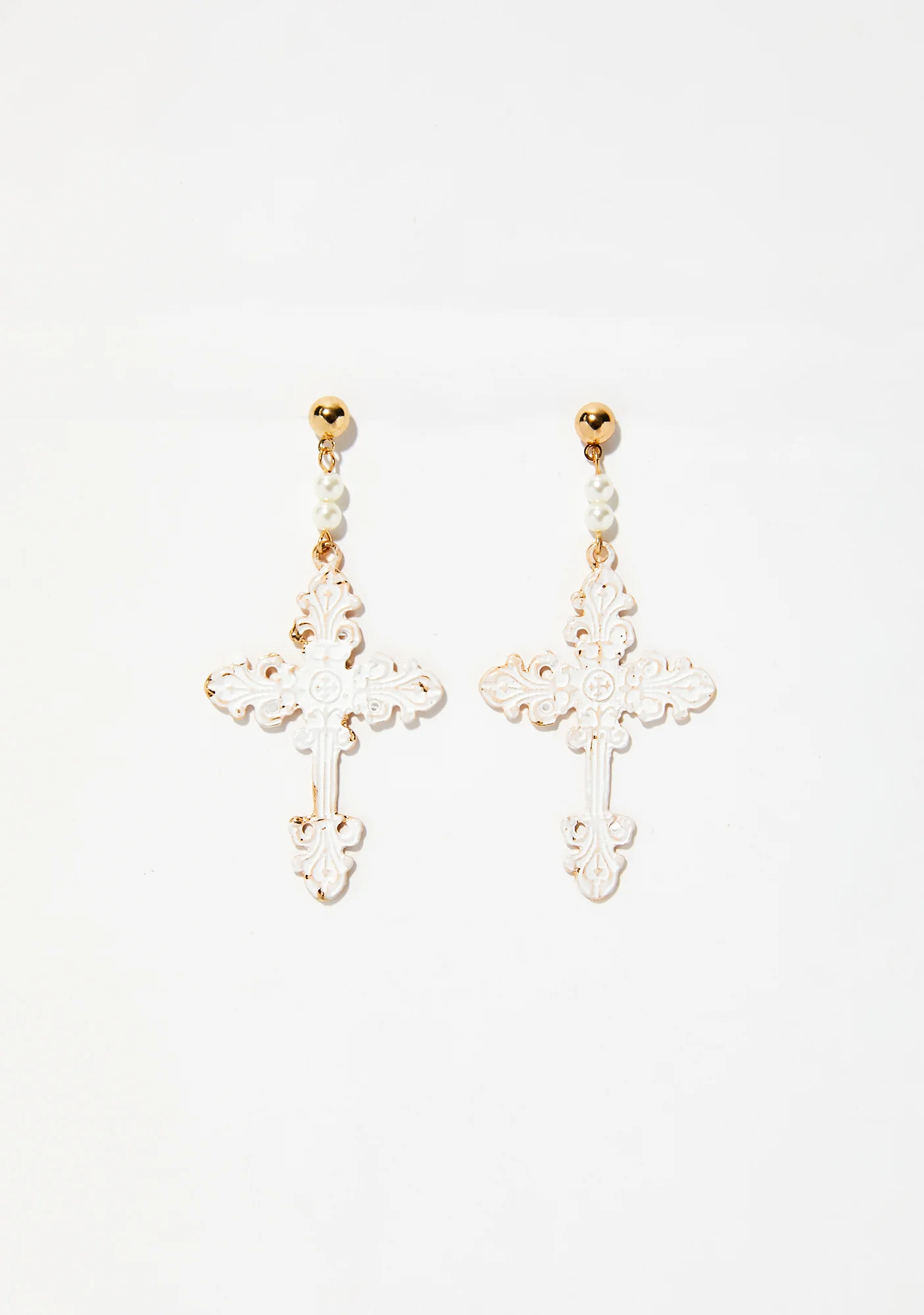 Holier Than You Cross Earrings - Image 2