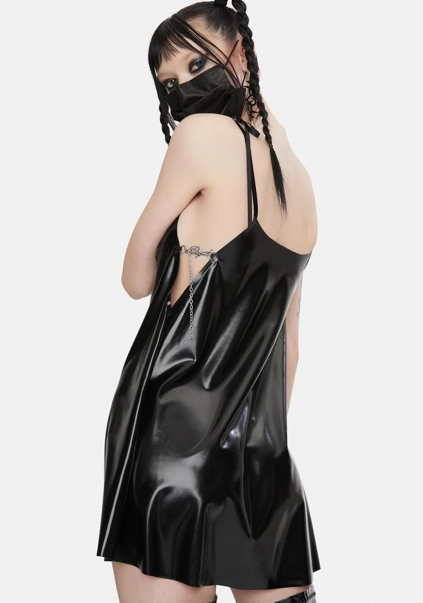 Holly Latex Mini Dress - Image 4