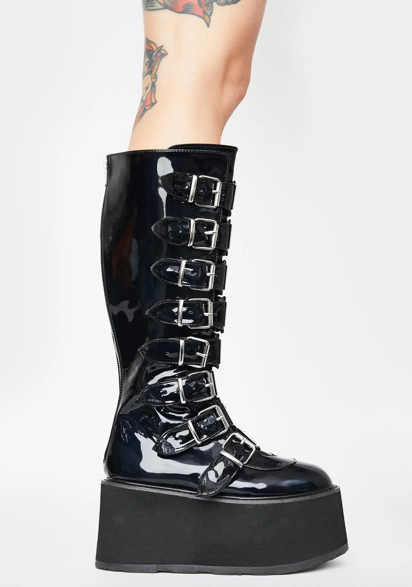 Damned-318 Platform Knee High Boots - Image 3