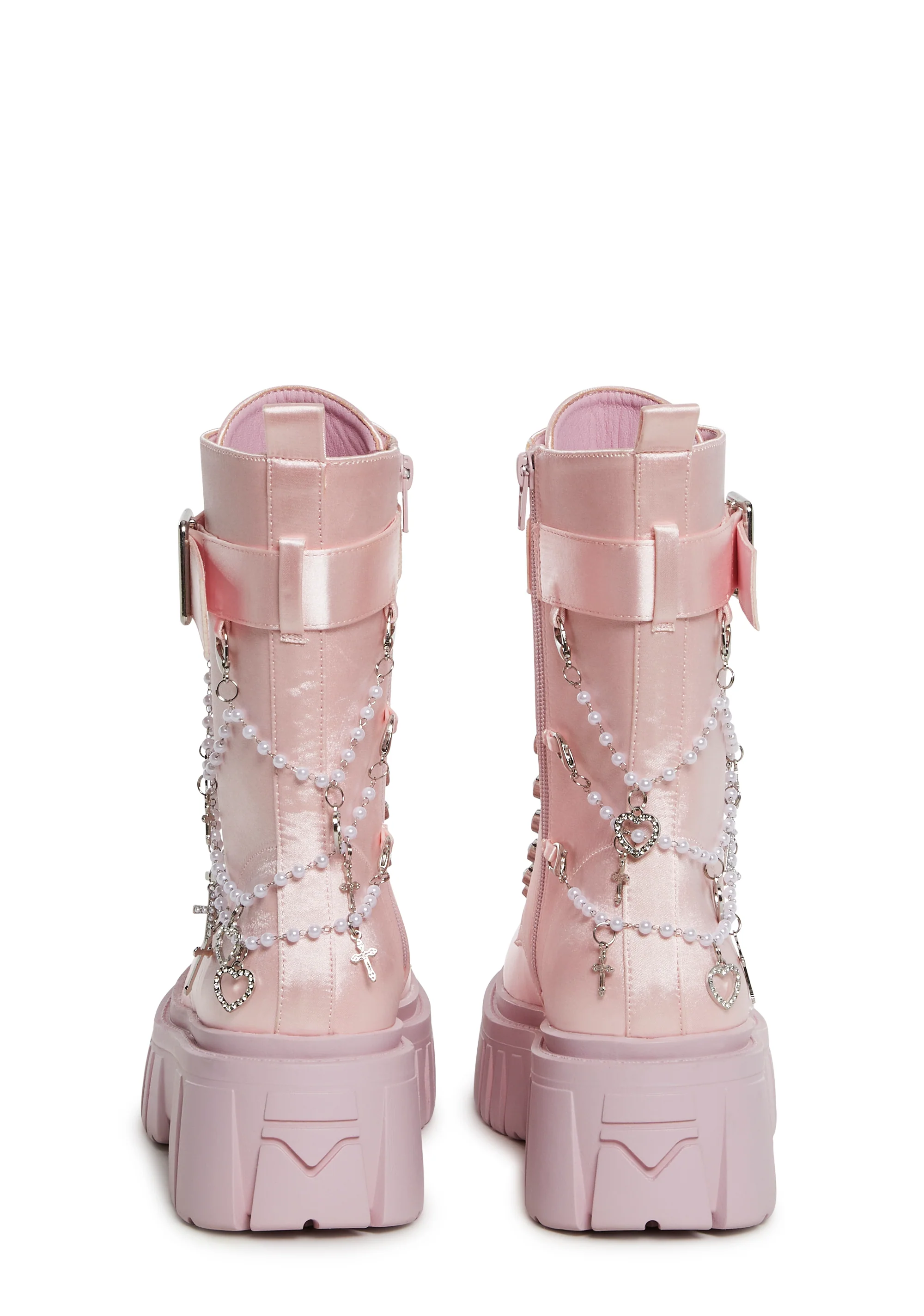 Holy Revelation Combat Boots - Light Pink - Image 4