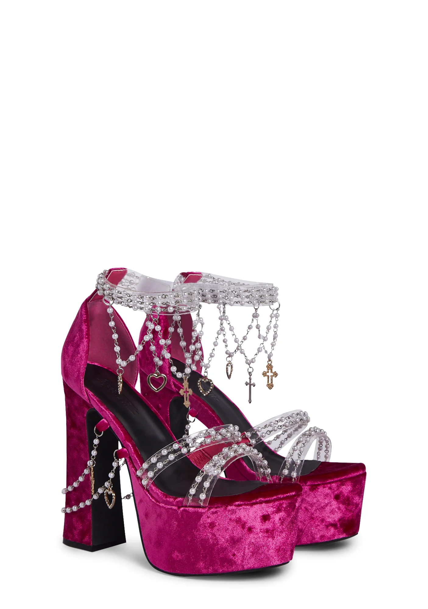 Holy Revelation Platform Heels - Magenta - Image 3
