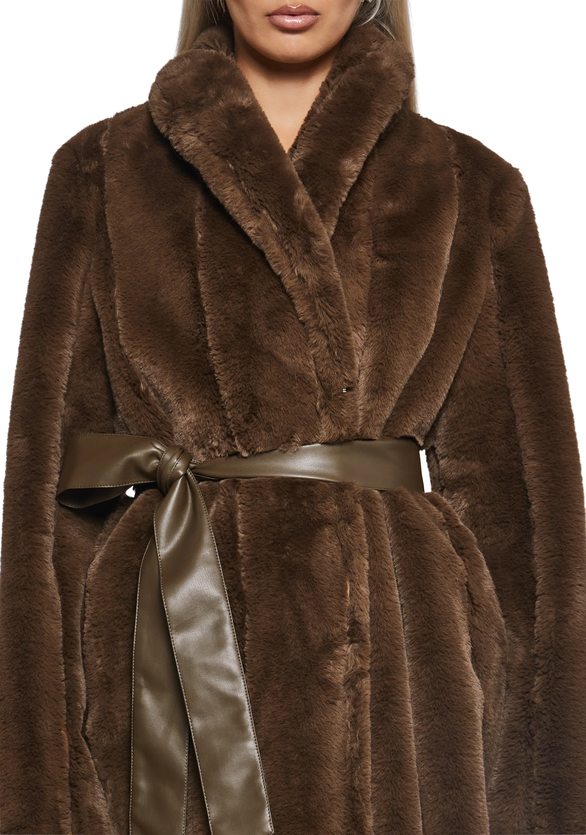 Signal Maxi Faux Fur Coat - Image 2