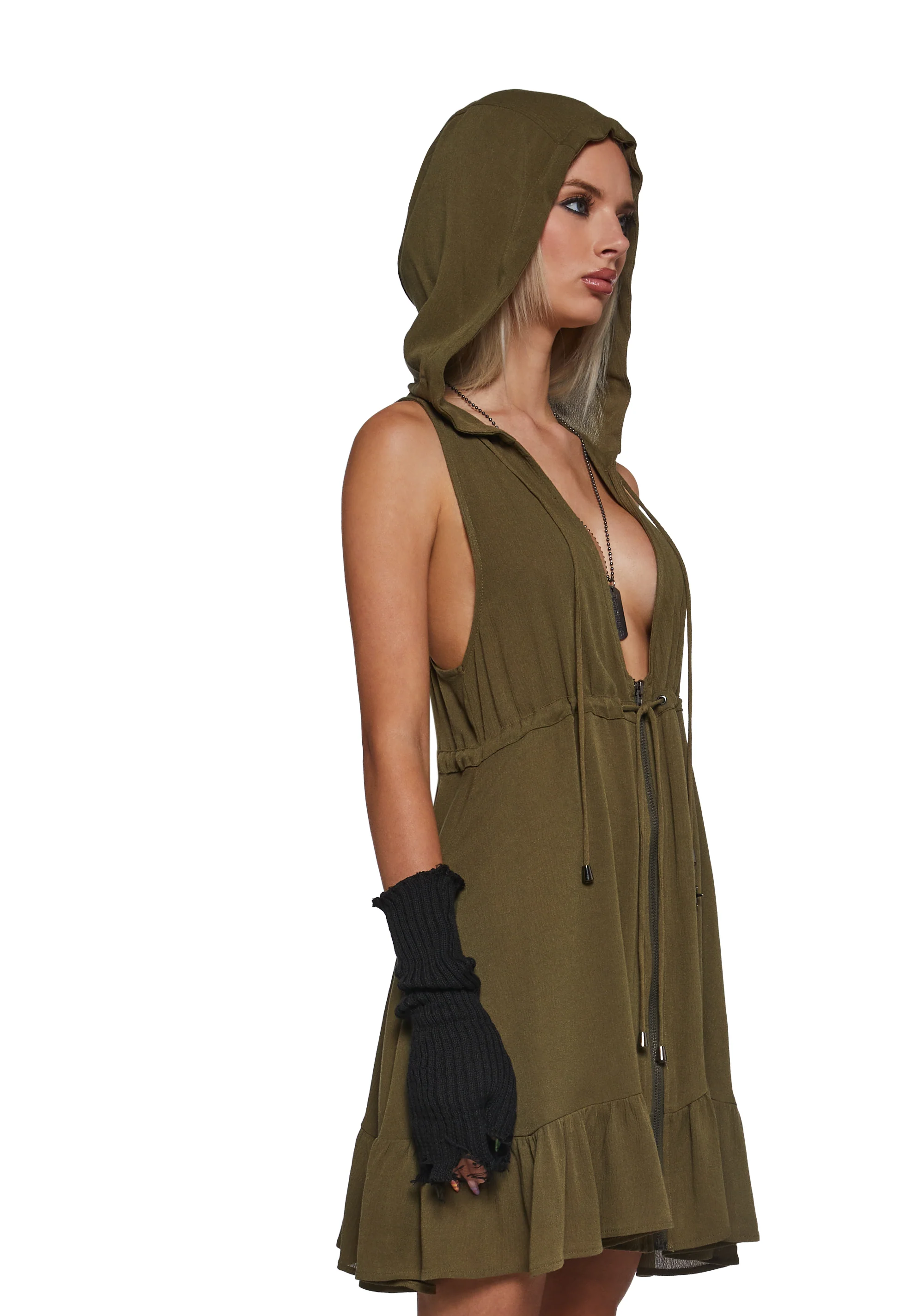 Outro Hooded Woven Dress - Image 3