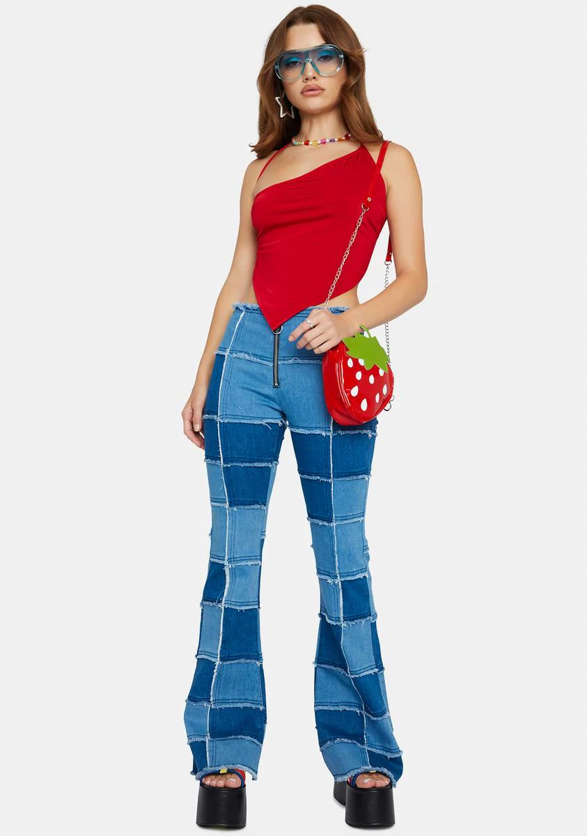 Hot Barn Party Asymmetrical Crop Top - Image 3