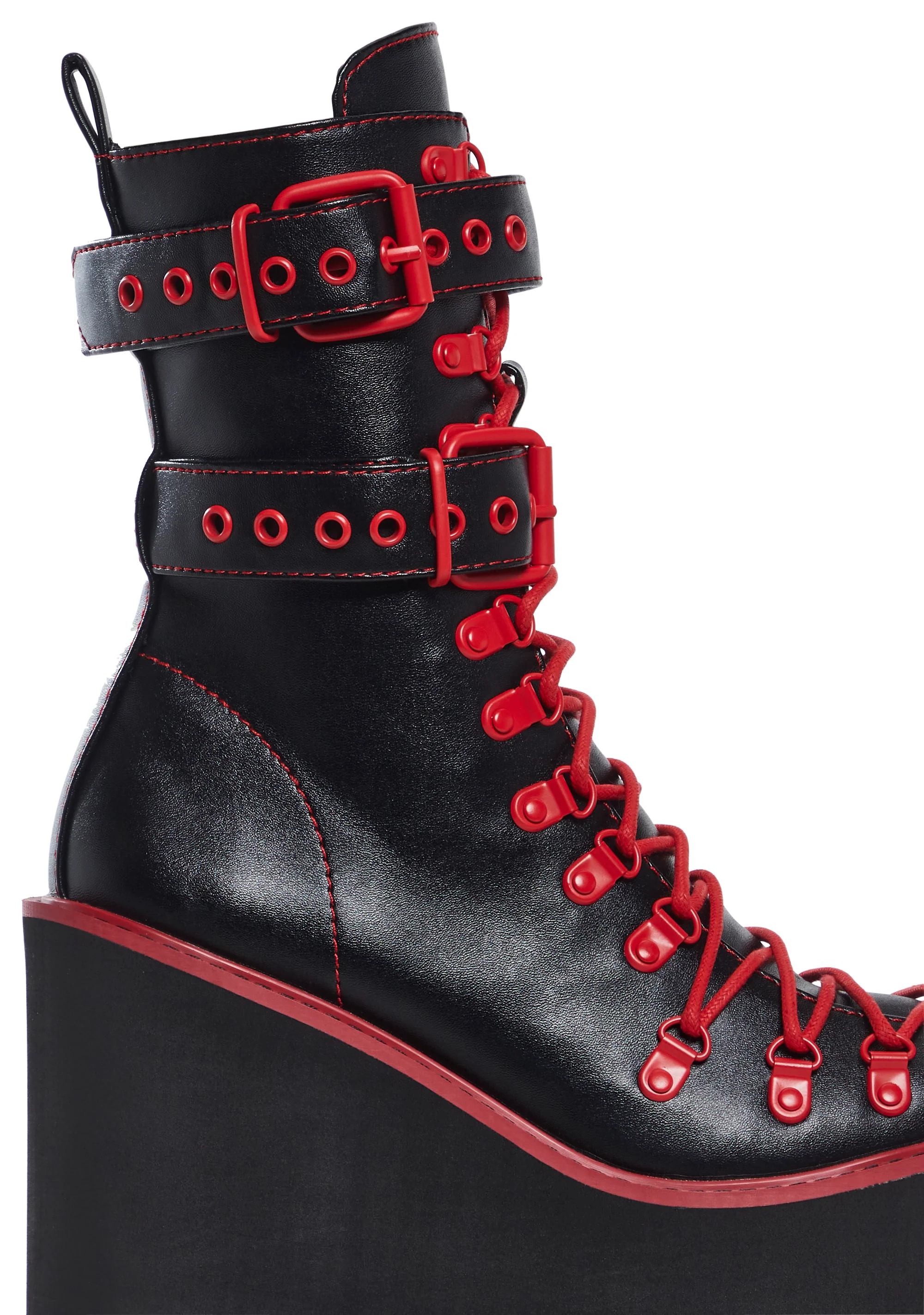 Hot Double Stacked Traitor Boots - Red - Image 2