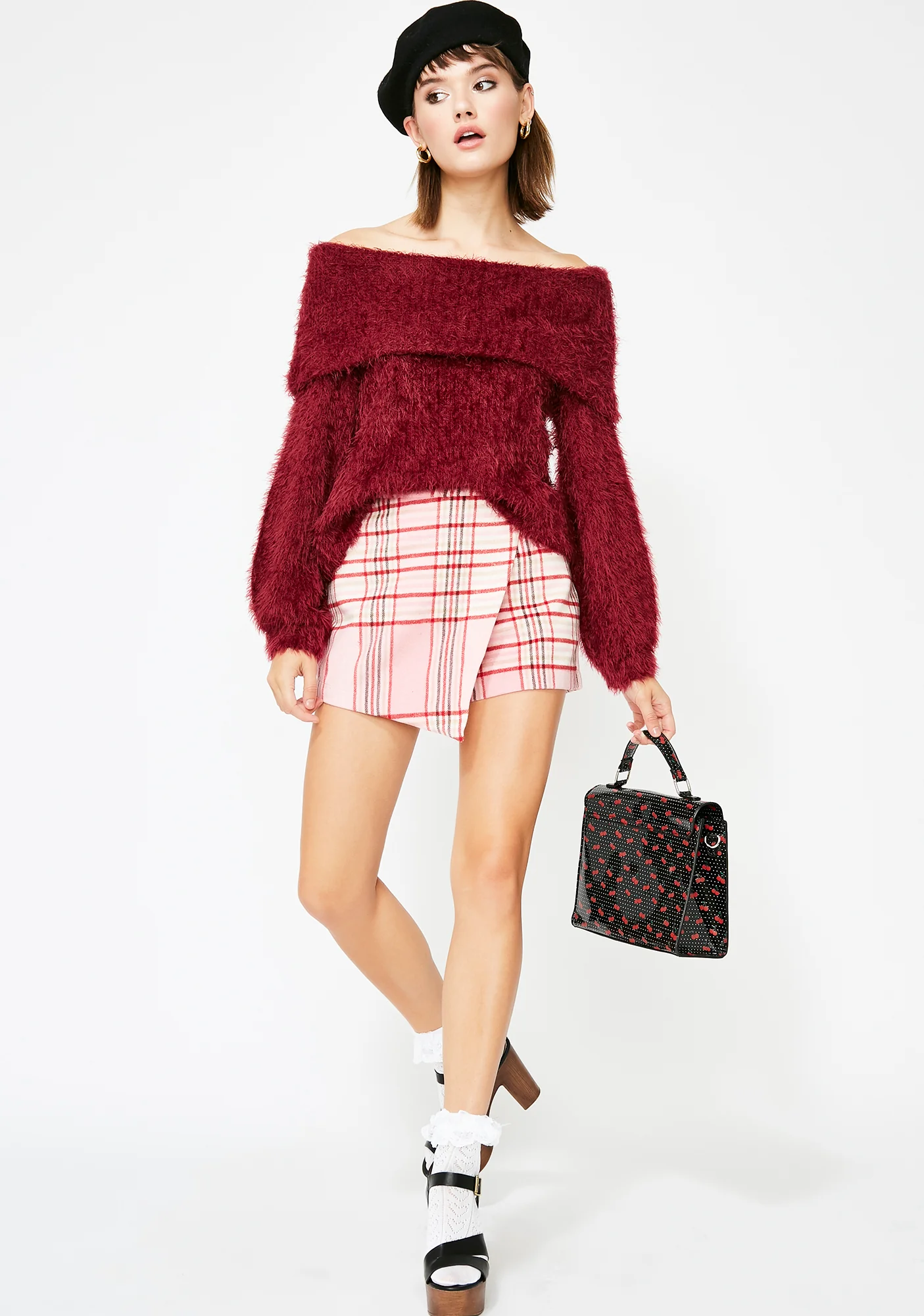 Hot Fuzz Off The Shoulder Sweater - Image 3