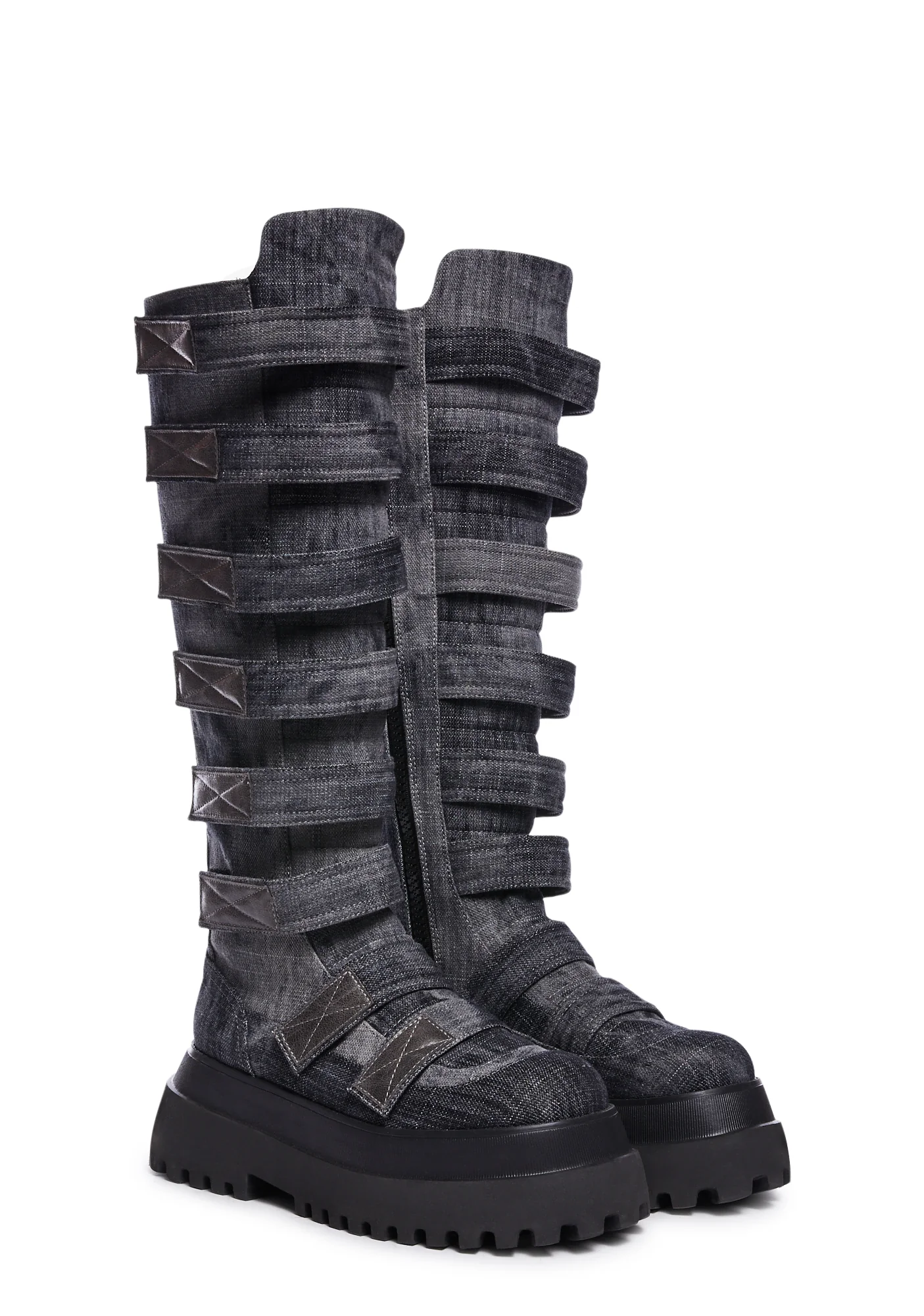 Hot Haven Knee High Boots - Charcoal - Image 3